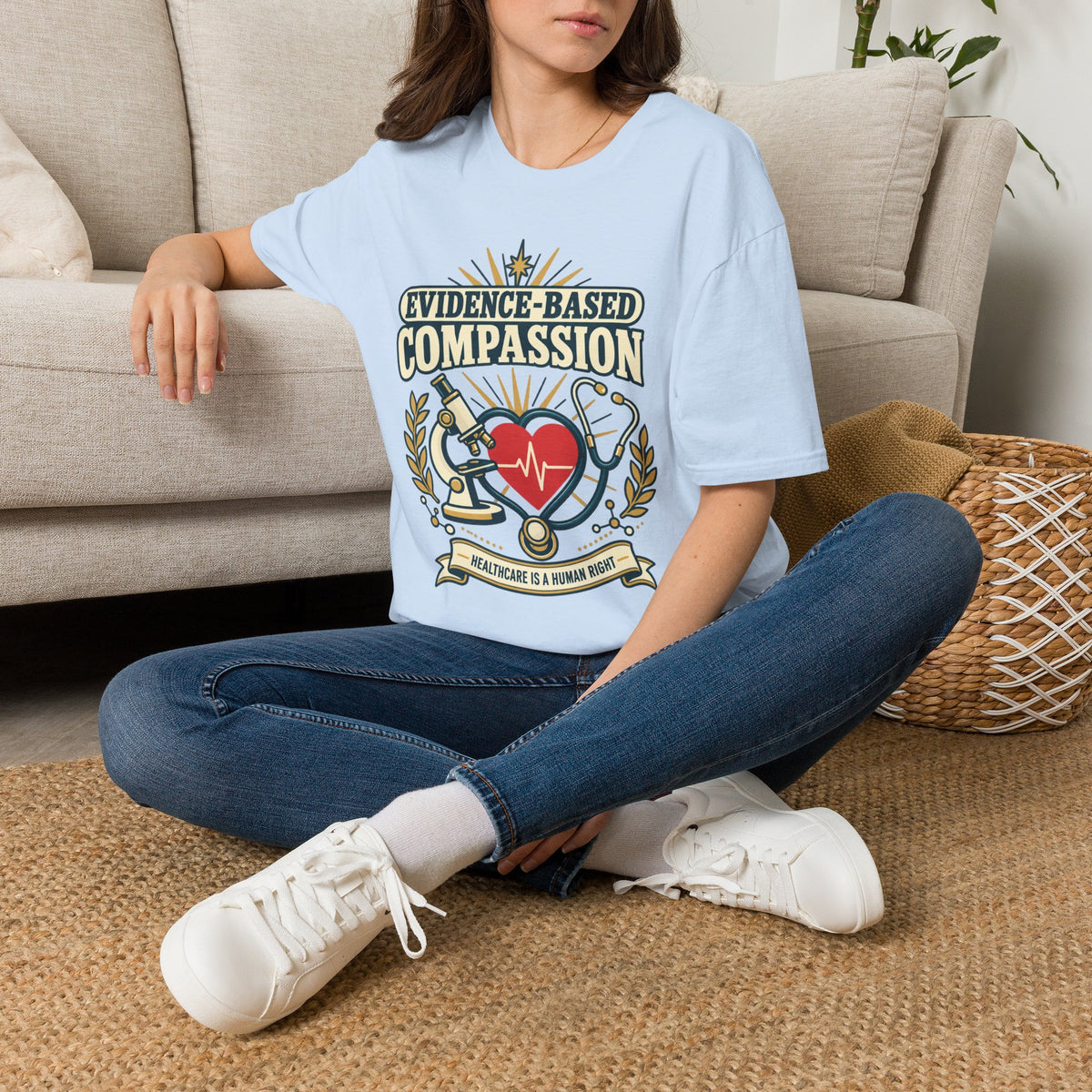 Evidence-Based Compassion Nurse T-Shirt — Healthcare Hero Medical Tee