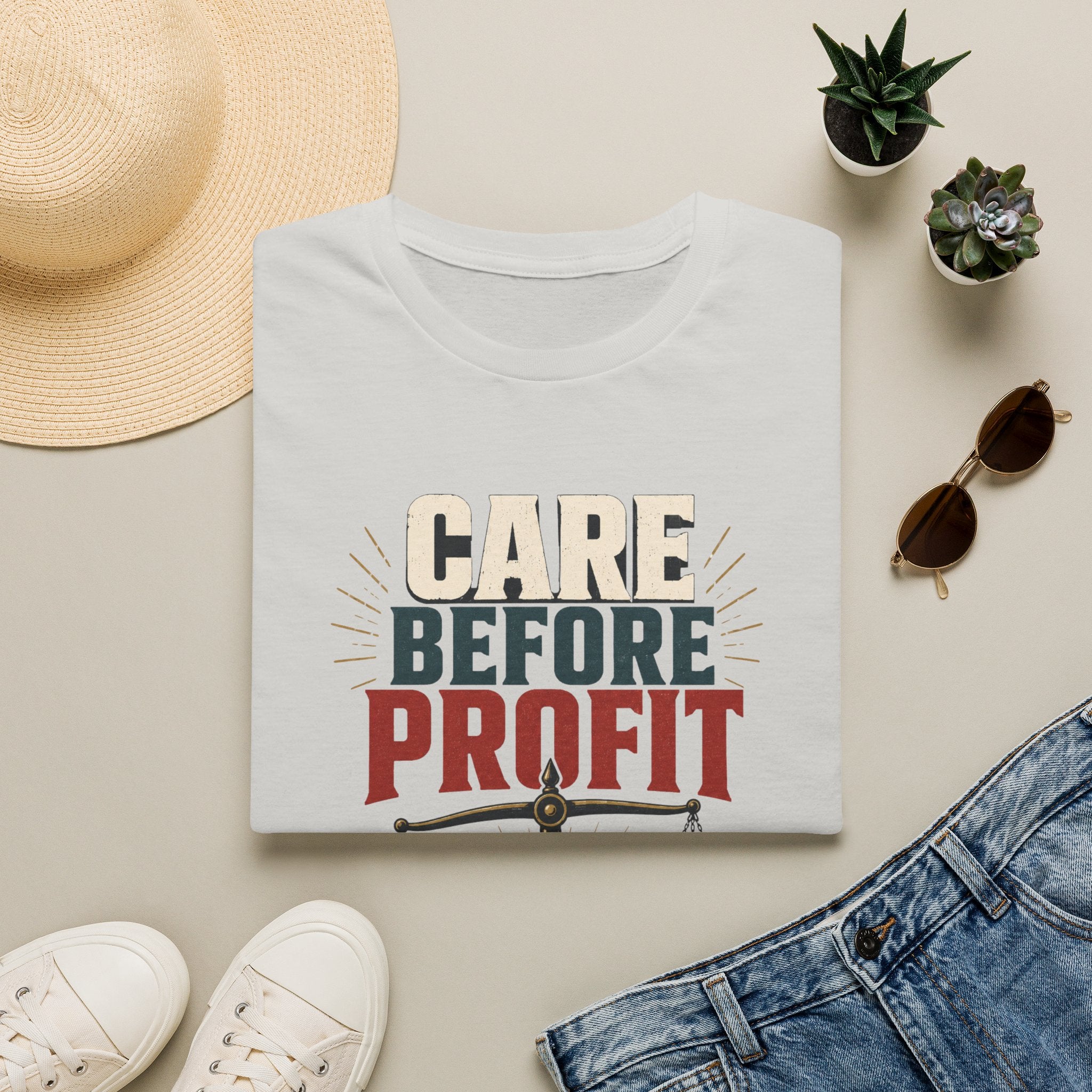 Care Before Profit T-Shirt – Healthcare Is A Human Right Tee