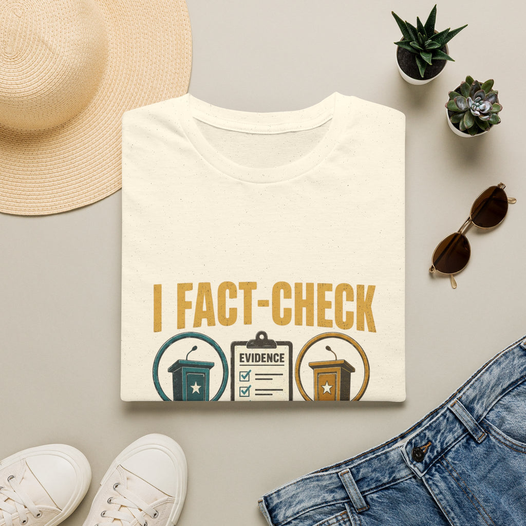 "I Fact-Check Both Sides" Graphic Tee (Humorous Political Skepticism)