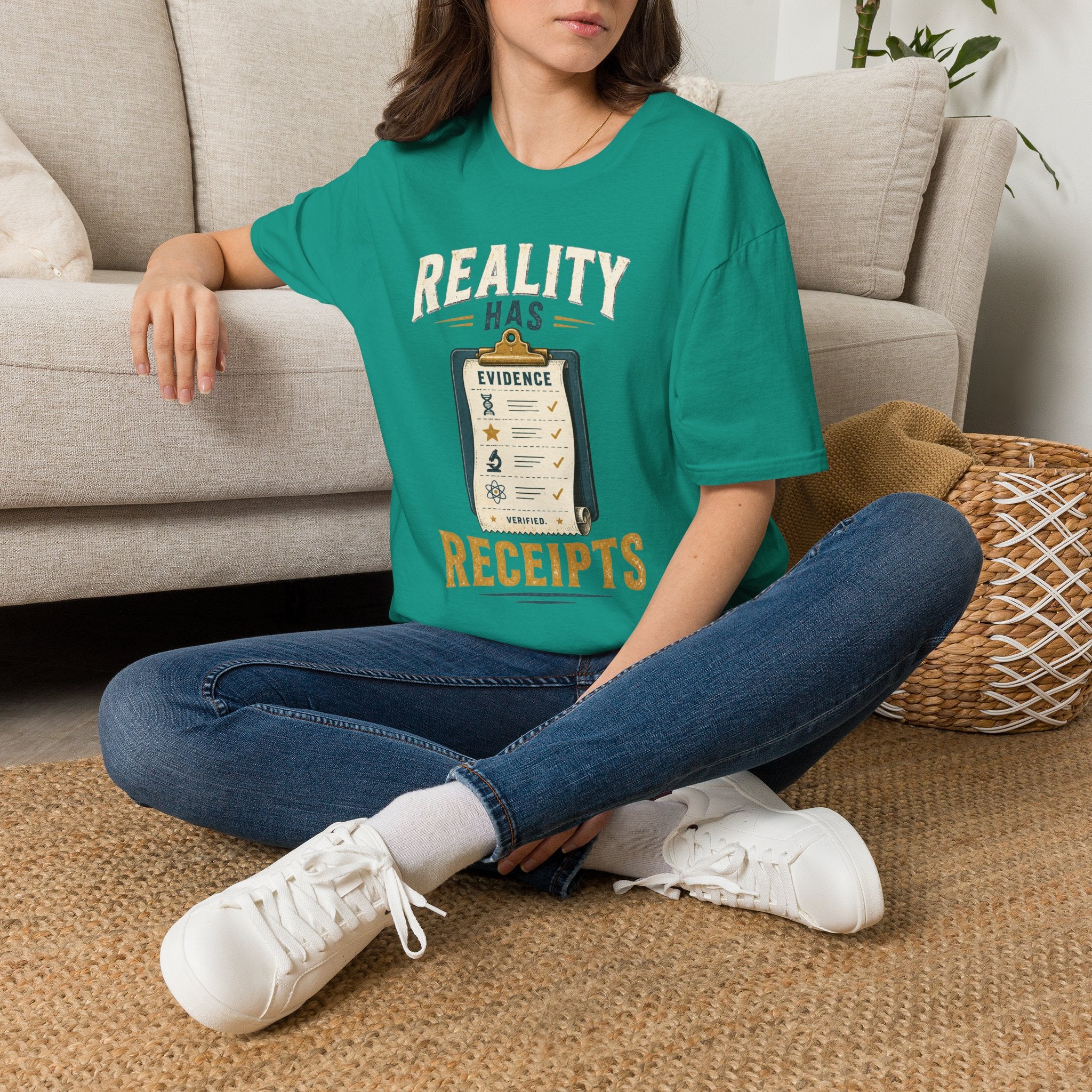Reality Has Evidence T-Shirt — Funny Skeptic Science Tee