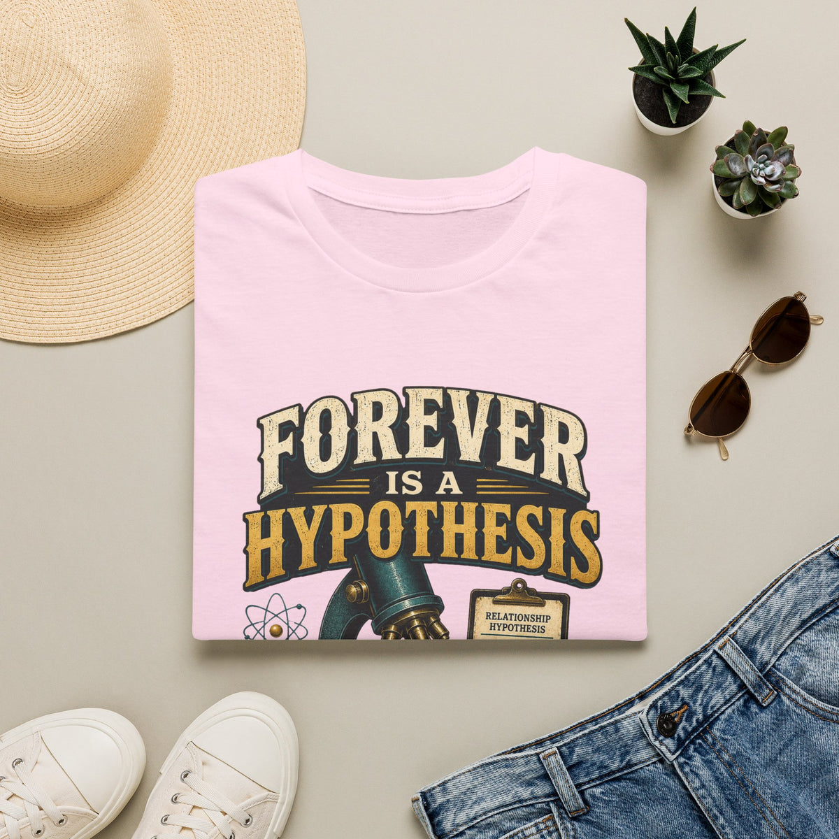 Forever Is a Hypothesis T-Shirt — Science Humor 'Test Before Signing' Tee