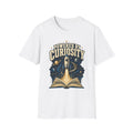 Powered by Curiosity T-Shirt — Rocket Book Space Graphic Tee