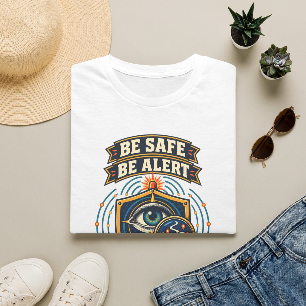 Be Safe Be Alert "Question Everything" T-Shirt — Conspiracy Eye Graphic Tee