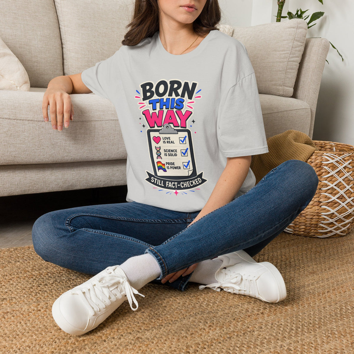 Born This Way T-Shirt — Pride LGBTQ+ Checklist Graphic Tee