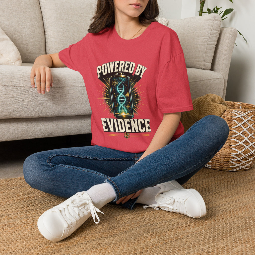 Powered By Evidence T-Shirt — Science DNA Retro Graphic Tee