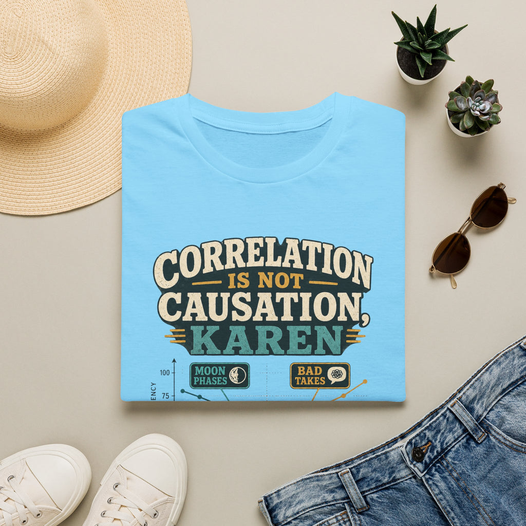 Correlation Is Not Causation Karen T-Shirt — Funny Science Meme Tee