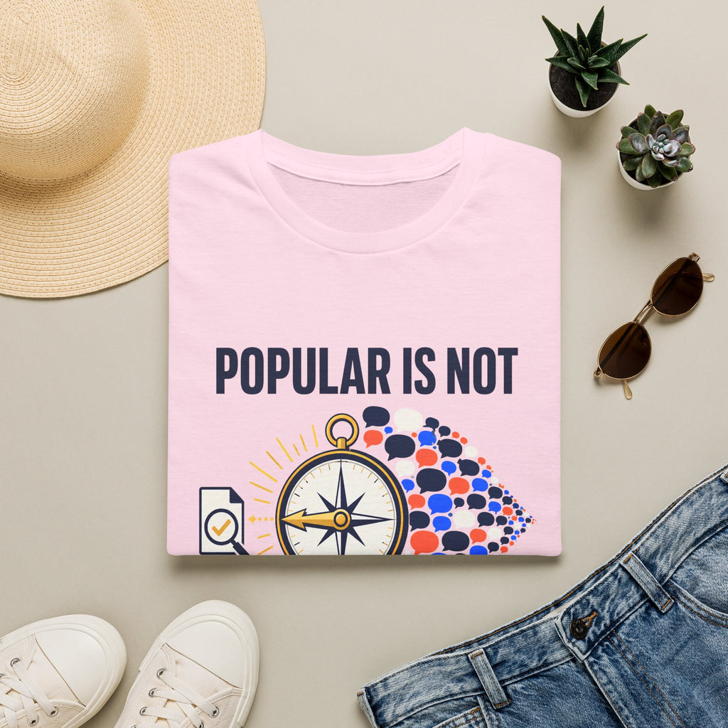 "Popular Is Not The Same As True" Compass Graphic Tee