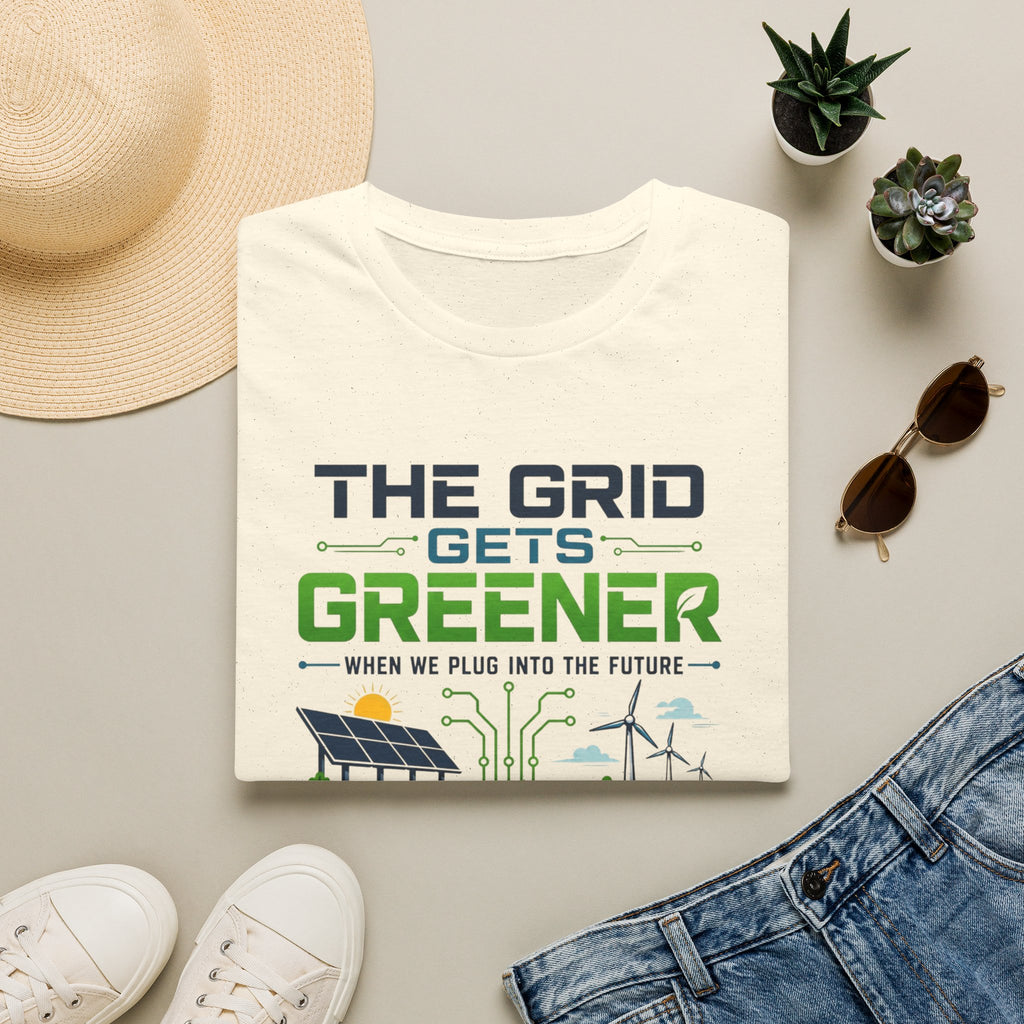 "The Grid Gets Greener" Eco Renewable Energy Tee
