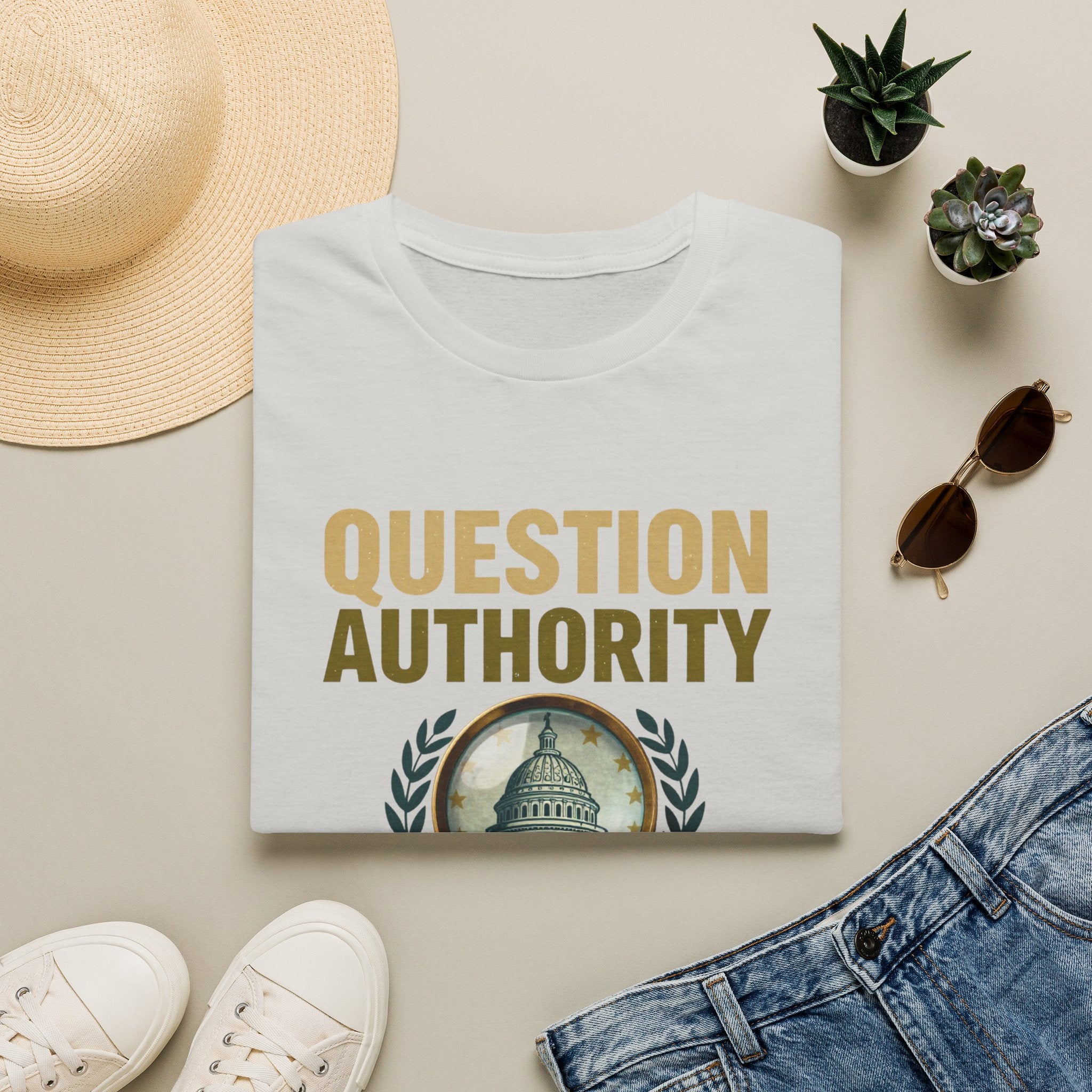 Question Authority T-Shirt — "Question Authority, Then Question Yourself" Political Statement Tee