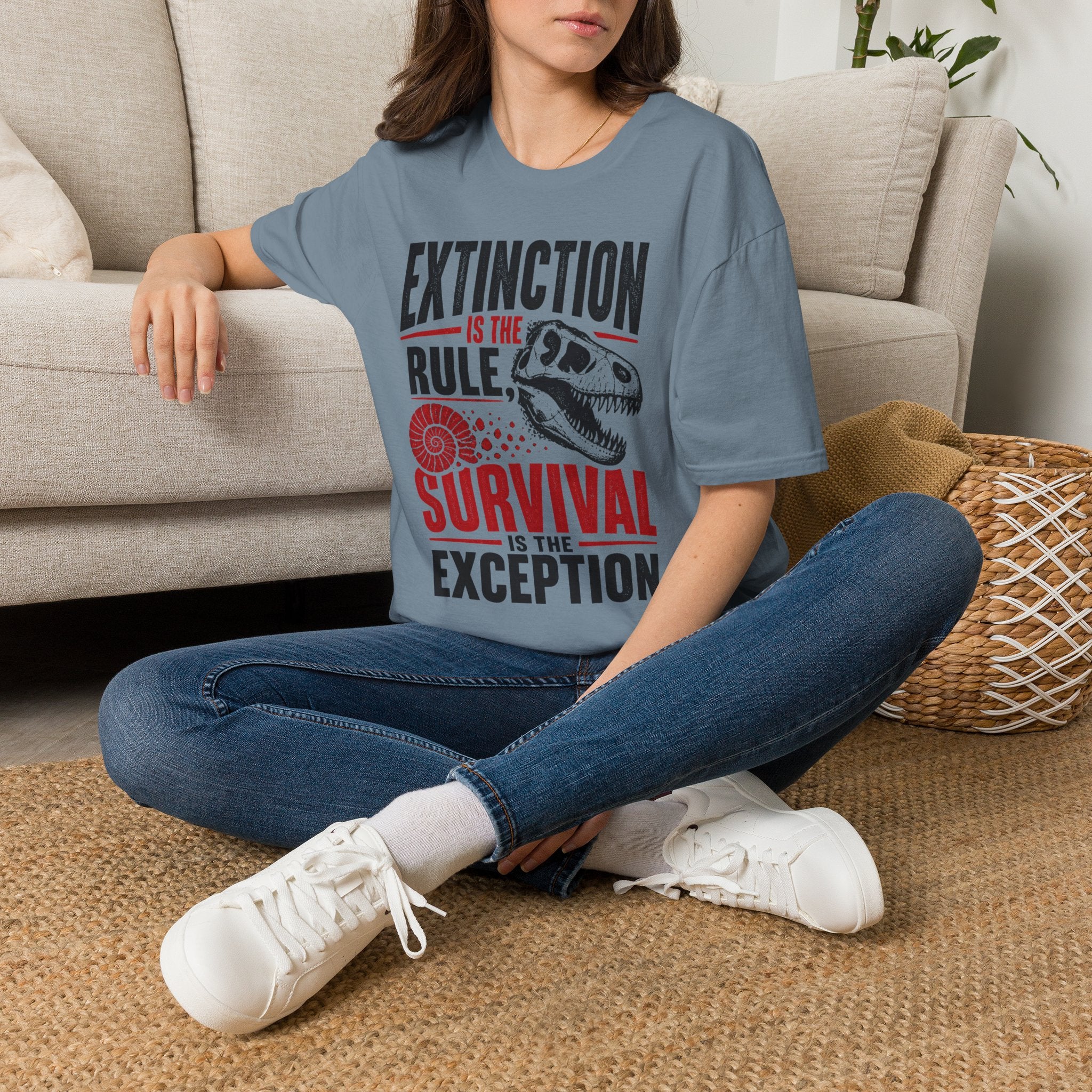 Extinction Is the Rule — Dinosaur Graphic T-Shirt