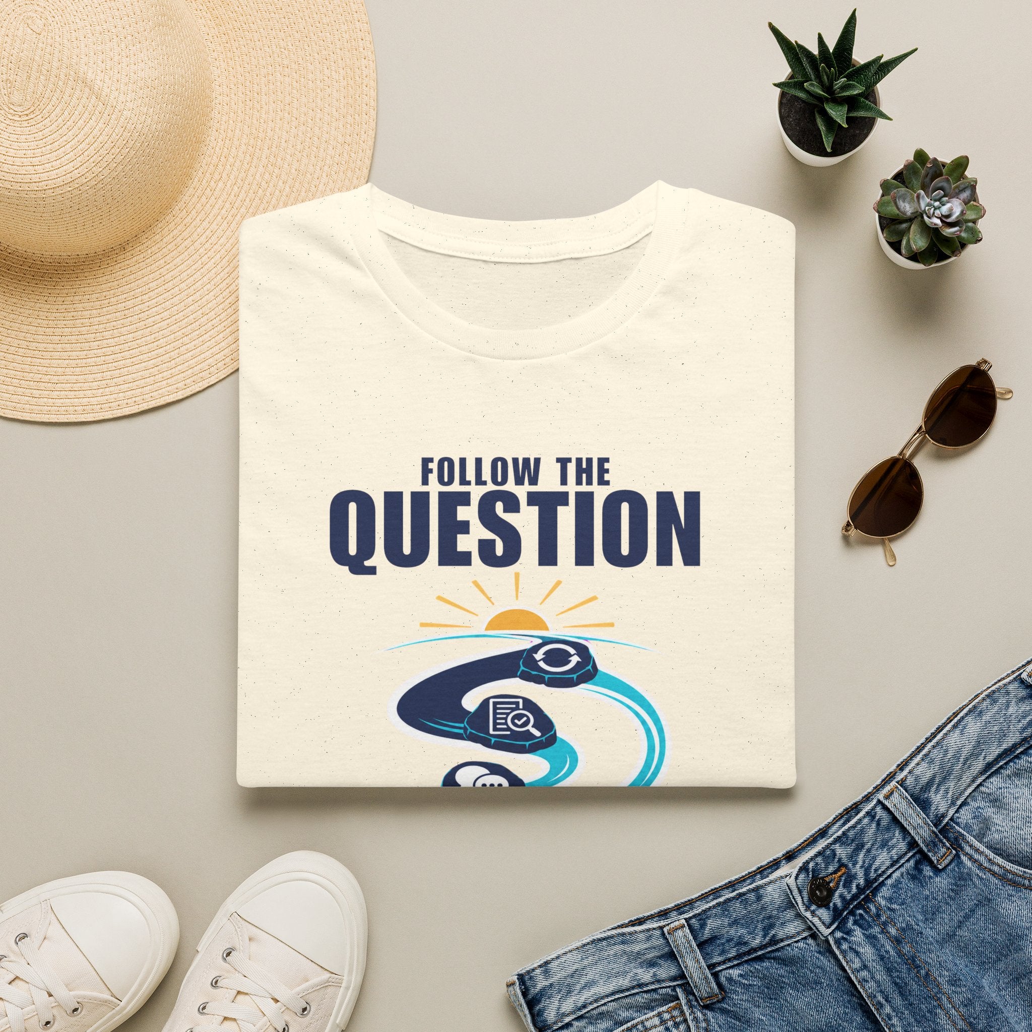 Follow the Question T-Shirt — Inspirational Travel & Curiosity Tee