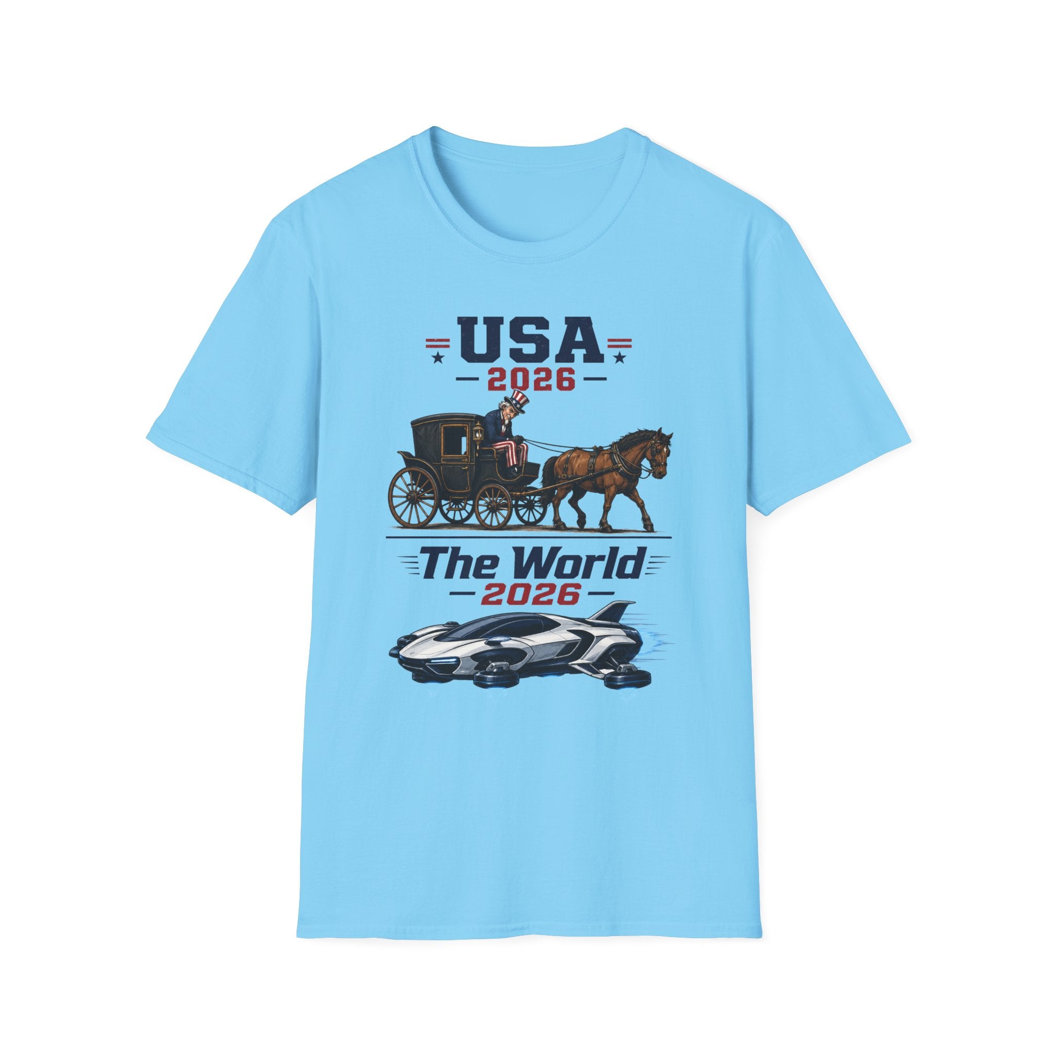USA 2026 Campaign T‑Shirt — Patriotic Coach & Horse Graphic Tee