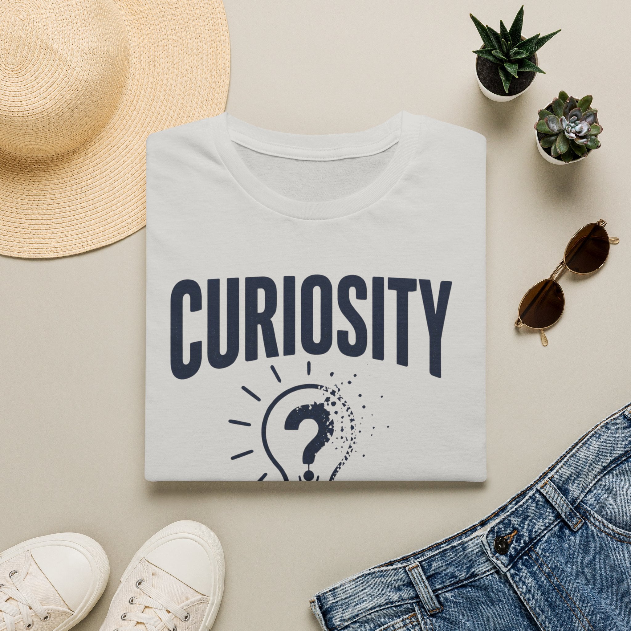 Curiosity T-Shirt — “Curiosity Dies With Complacency” Inspirational Graphic Tee