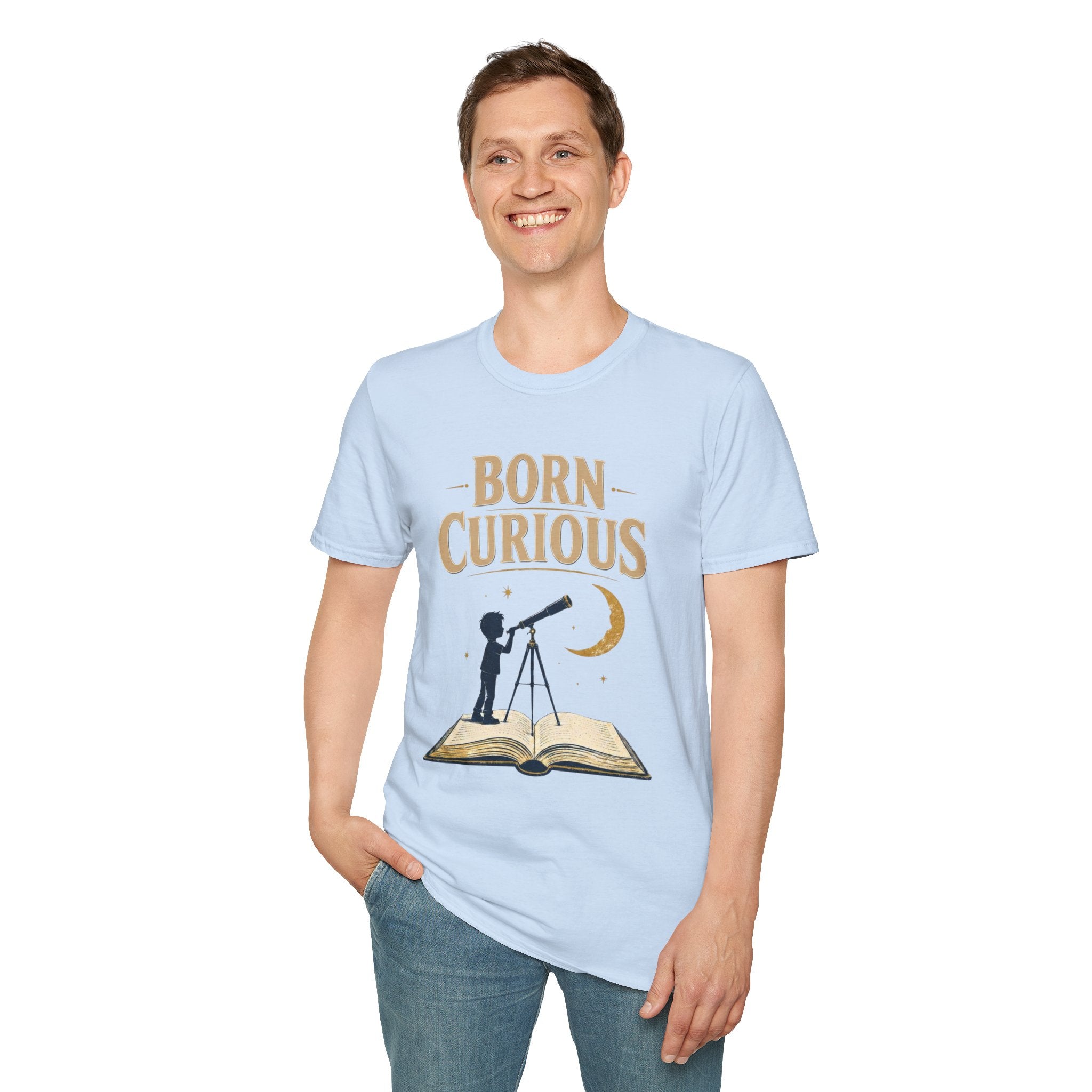 Born Curious Telescope T-Shirt