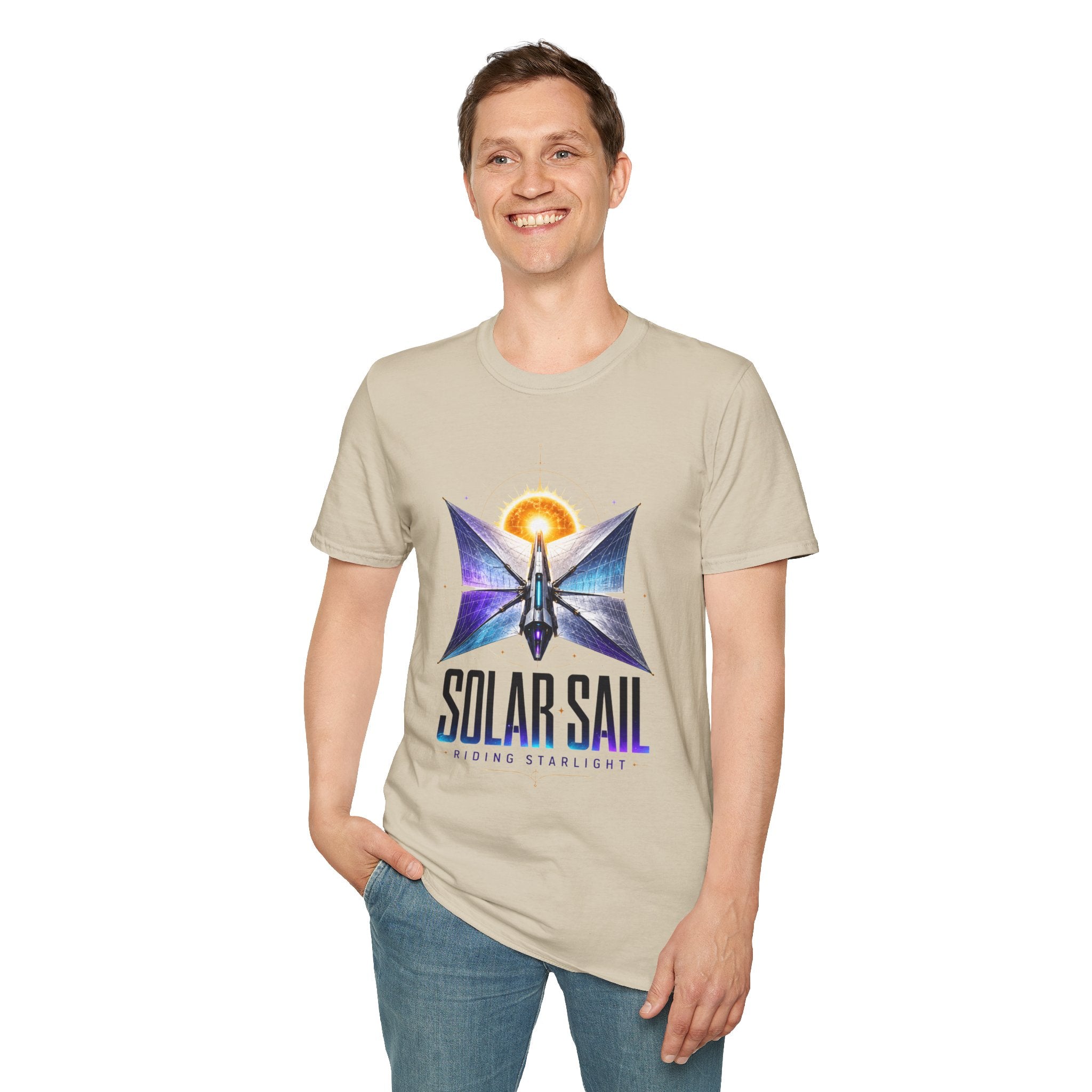 Solar Sail T‑Shirt — Spacecraft Butterfly Graphic ("Solar Sail")