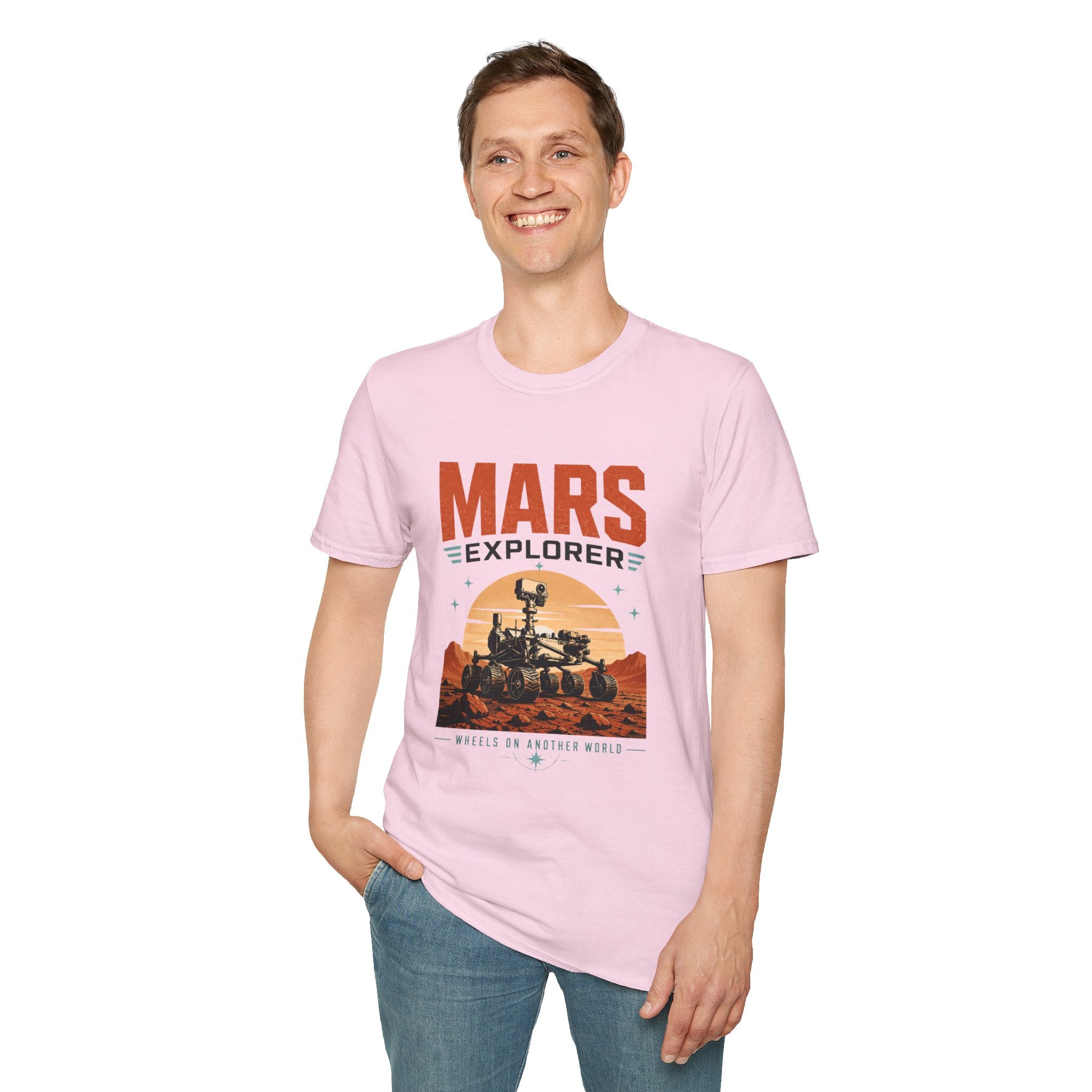 Mars Explorer T-Shirt — Retro Space Rover Graphic Tee