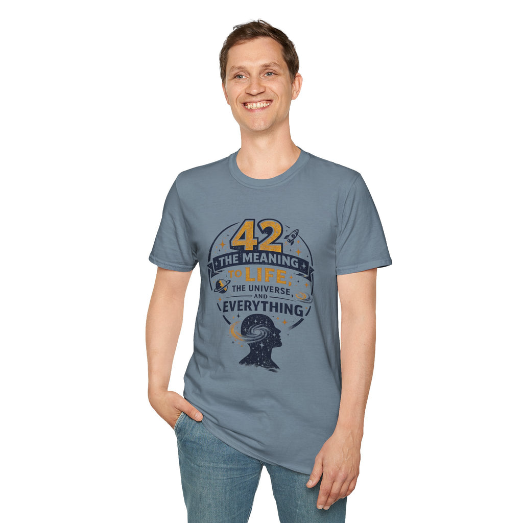42 The Meaning To Life T-Shirt — Funny Hitchhiker’s Guide Galaxy Tee