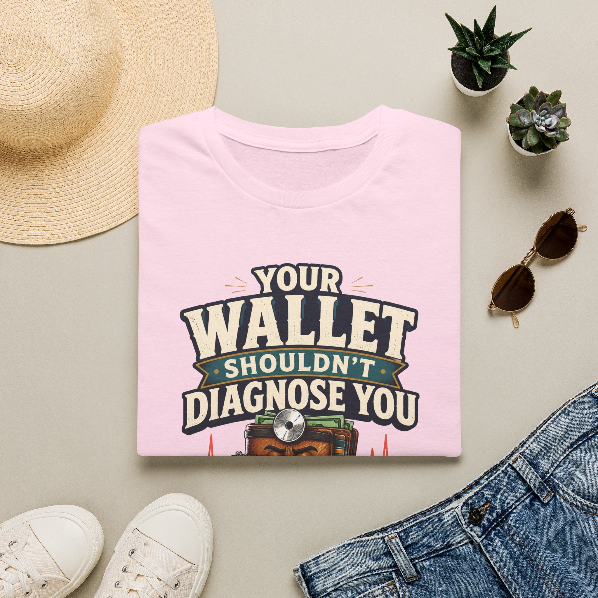 Healthcare Rights T-Shirt — "Your Wallet Shouldn't Diagnose You" Political Statement Tee