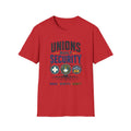Unions Built Security T-Shirt — Labor Union Solidarity Shirt (Wages • Benefits • Dignity)