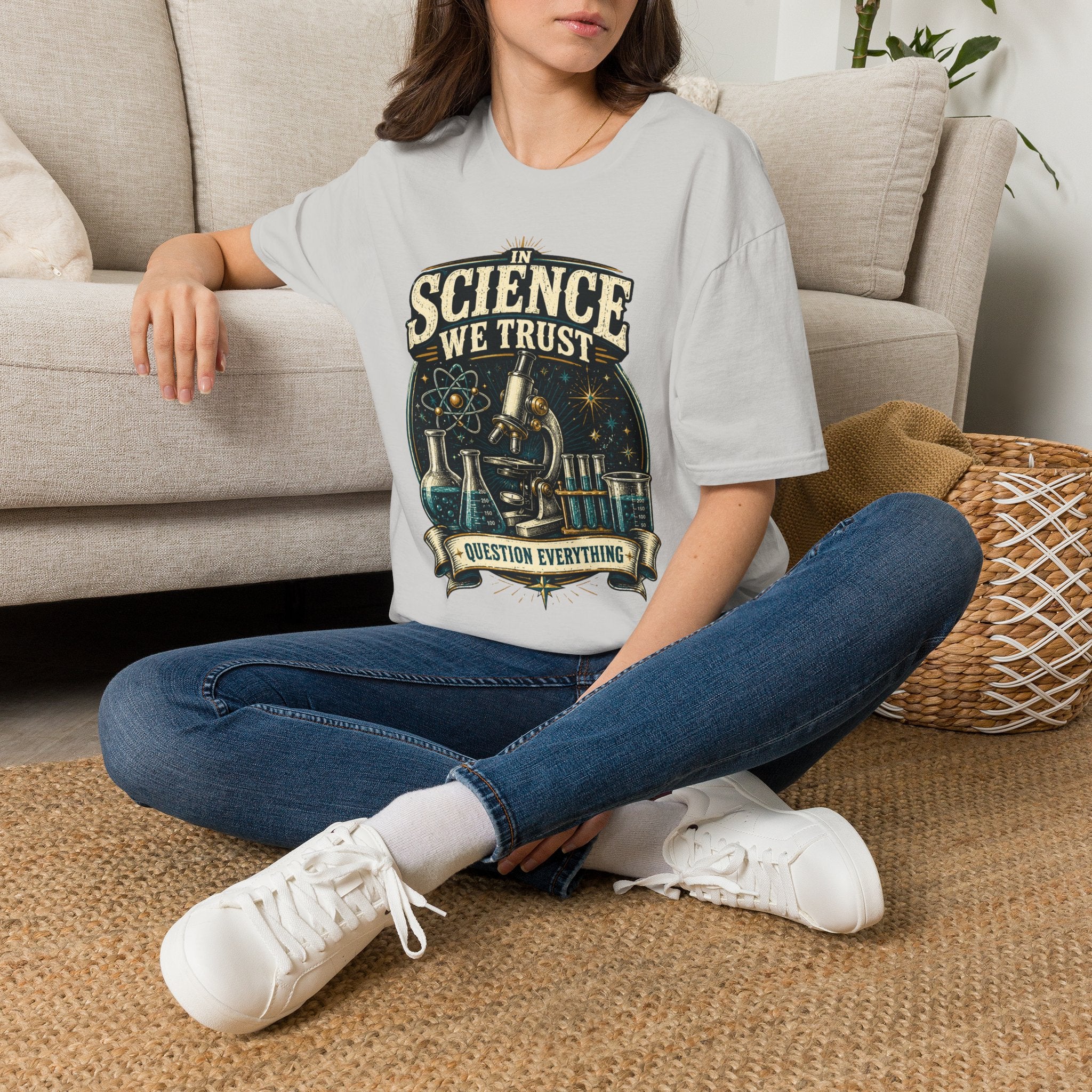 Science We Trust T-Shirt – Question Everything Graphic Tee