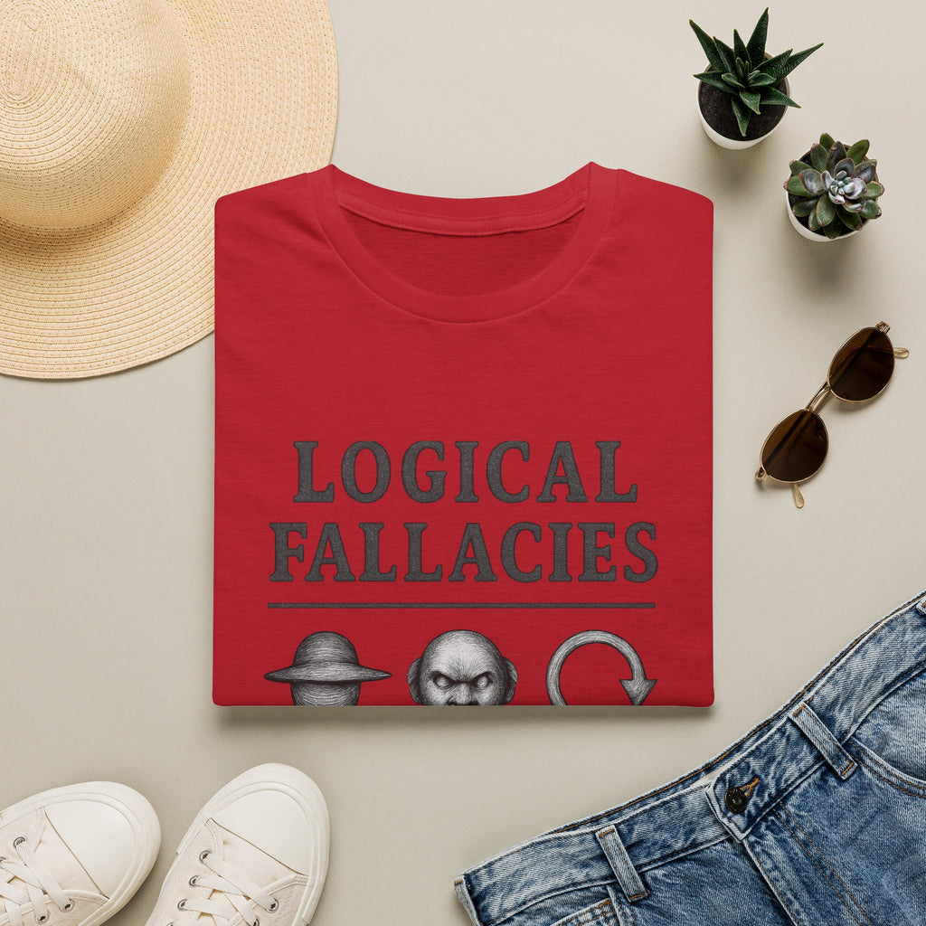 Logical Fallacies T‑Shirt — Illustrated Critical Thinking Shirt
