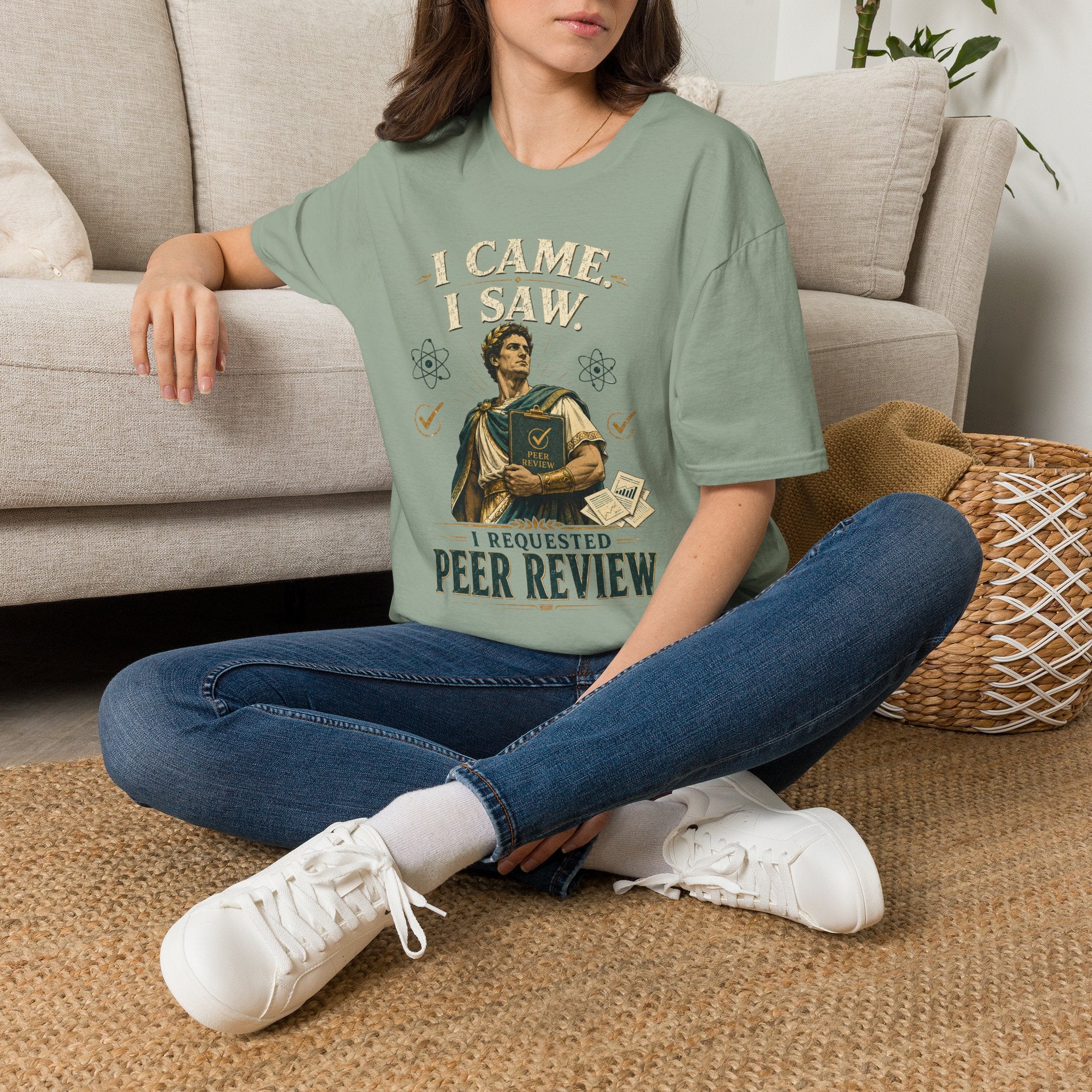 I Came, I Saw, I Requested Peer Review T-Shirt — Funny Scientist / Researcher Gift