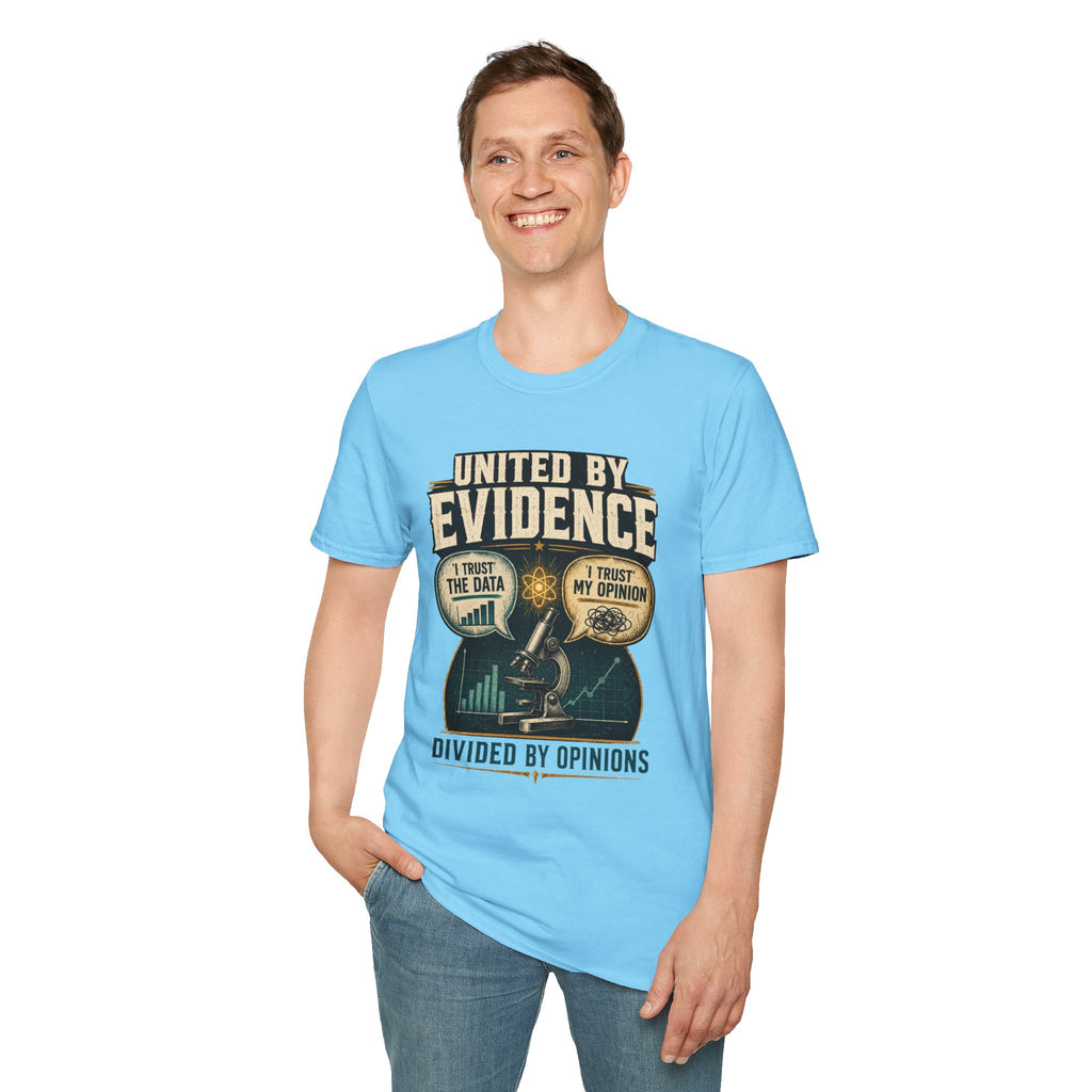 Evidence T-Shirt — "United by Evidence" Science Graphic Tee