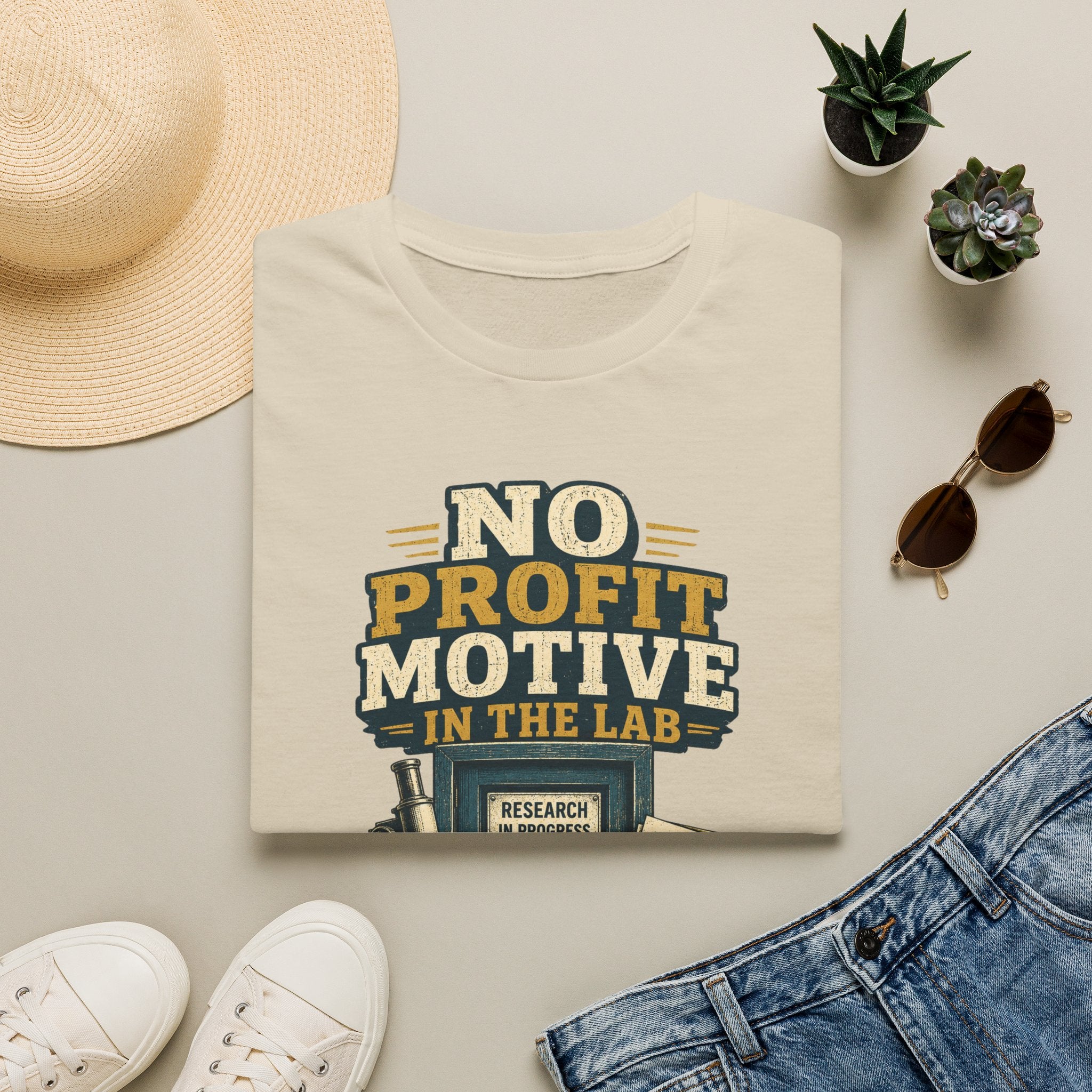 No Profit Motive in the Lab T‑Shirt — Researcher Science Tee