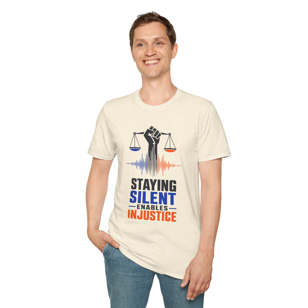 "Staying Silent Enables Injustice" Justice Fist Graphic Tee