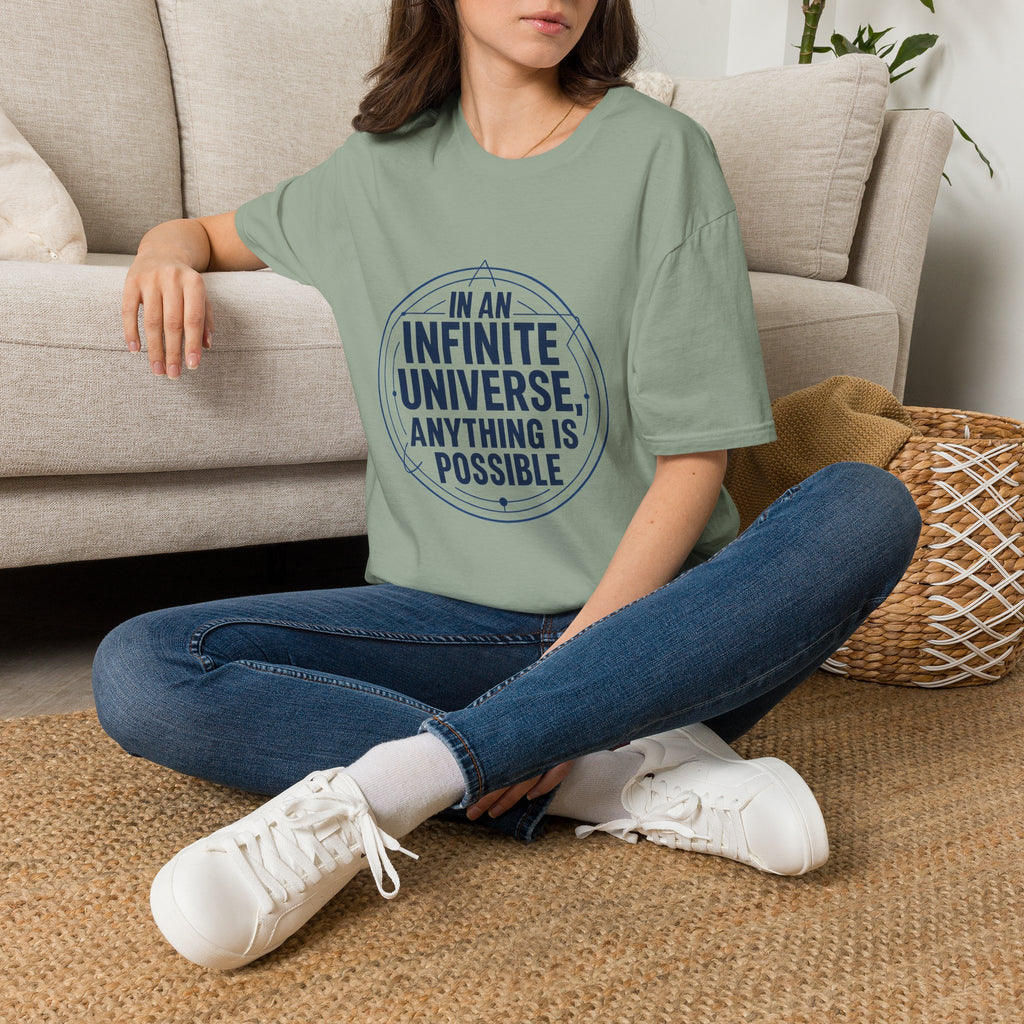 Infinite Universe T-Shirt — "In an Infinite Universe, Anything Is Possible" Inspirational Tee