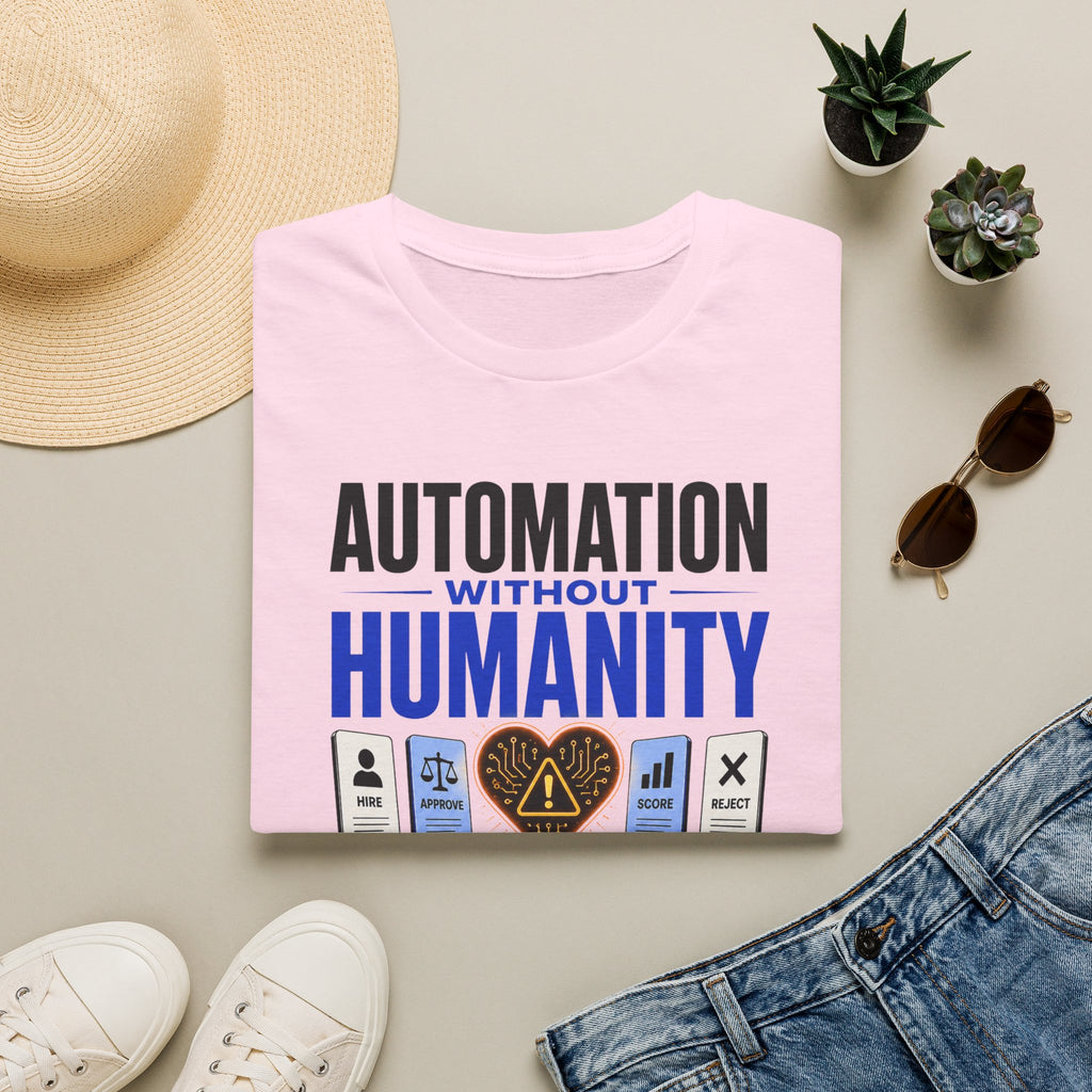 Automation Without Humanity T-Shirt — “Automation Without Humanity Is Just a Faster Mistake” Graphic Tee