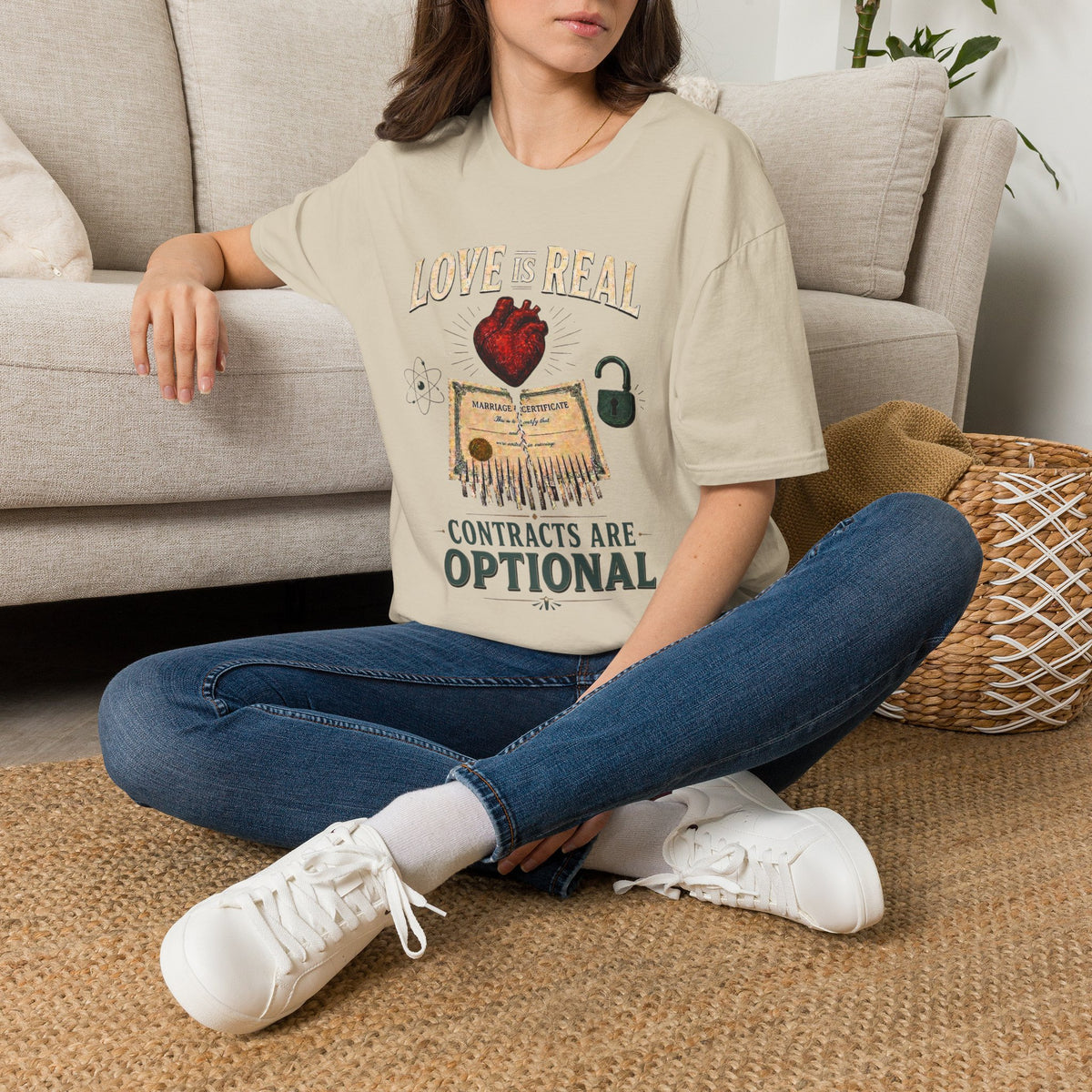 Love Is Real, Contracts Are Optional Graphic Tee