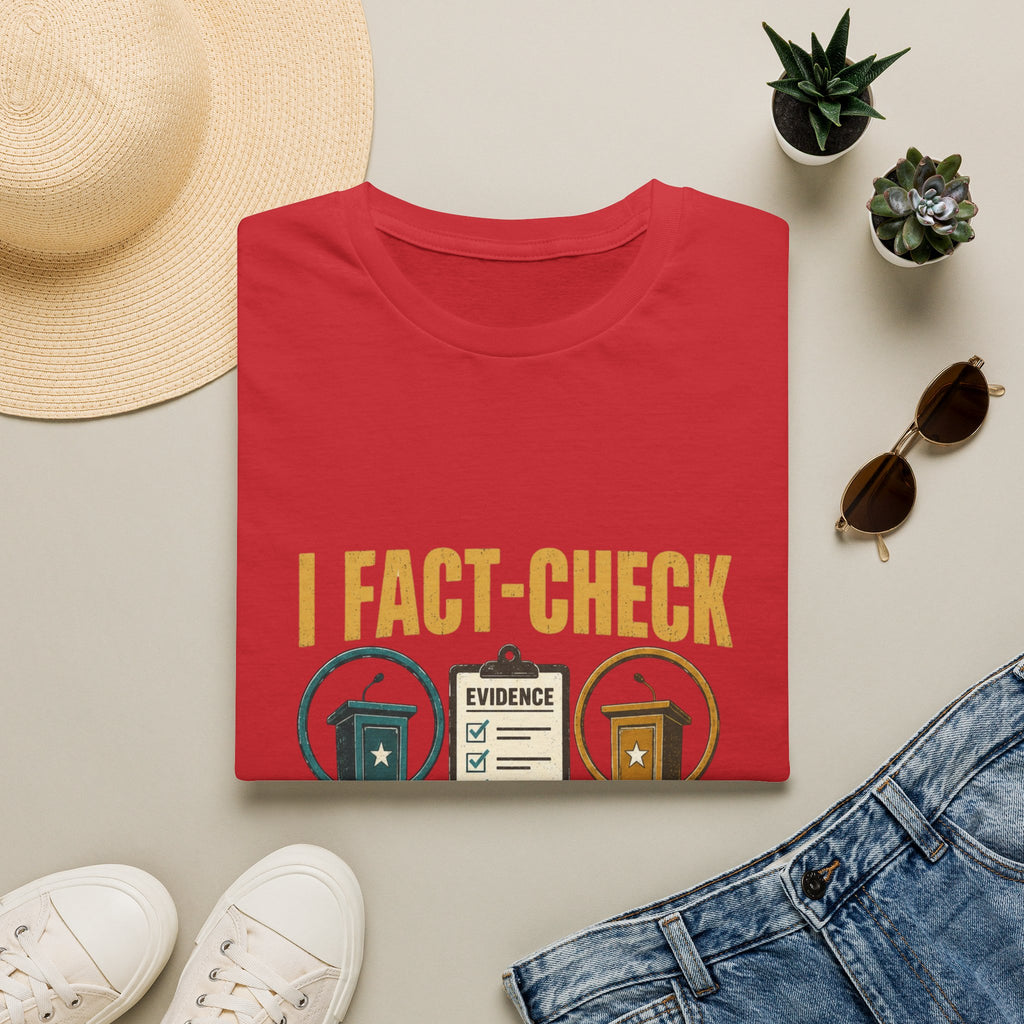 "I Fact-Check Both Sides" Graphic Tee (Humorous Political Skepticism)