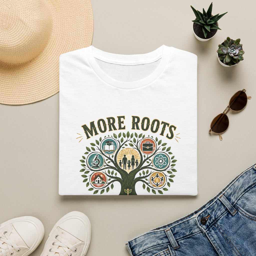 More Roots Stronger Tree T-Shirt — Family Heritage Tree Graphic Tee