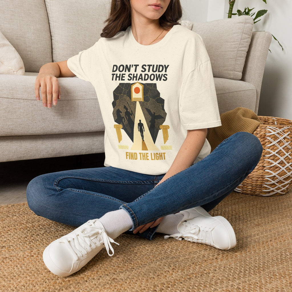 "Don't Study the Shadows, Find the Light" Inspirational Graphic Tee