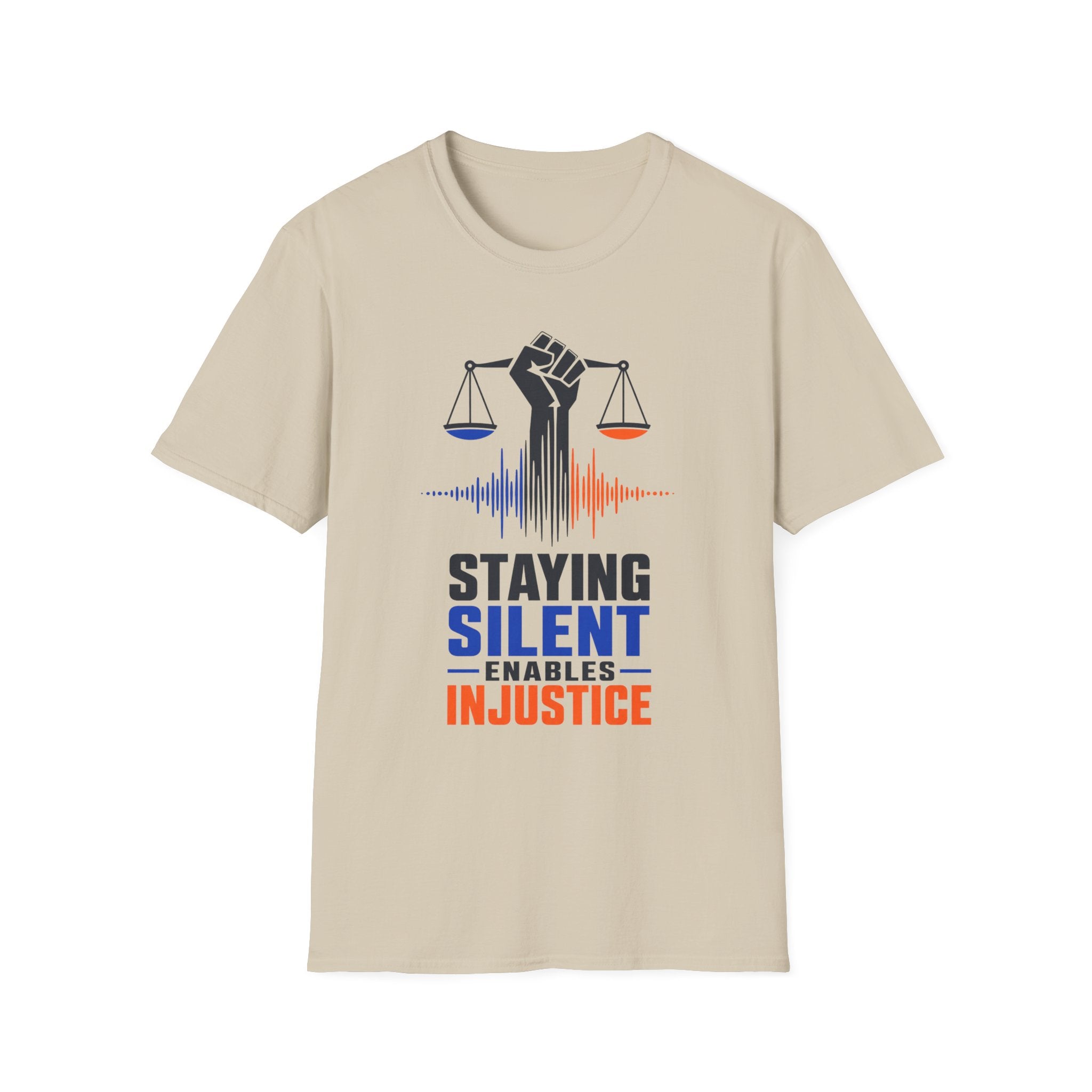 "Staying Silent Enables Injustice" Justice Fist Graphic Tee