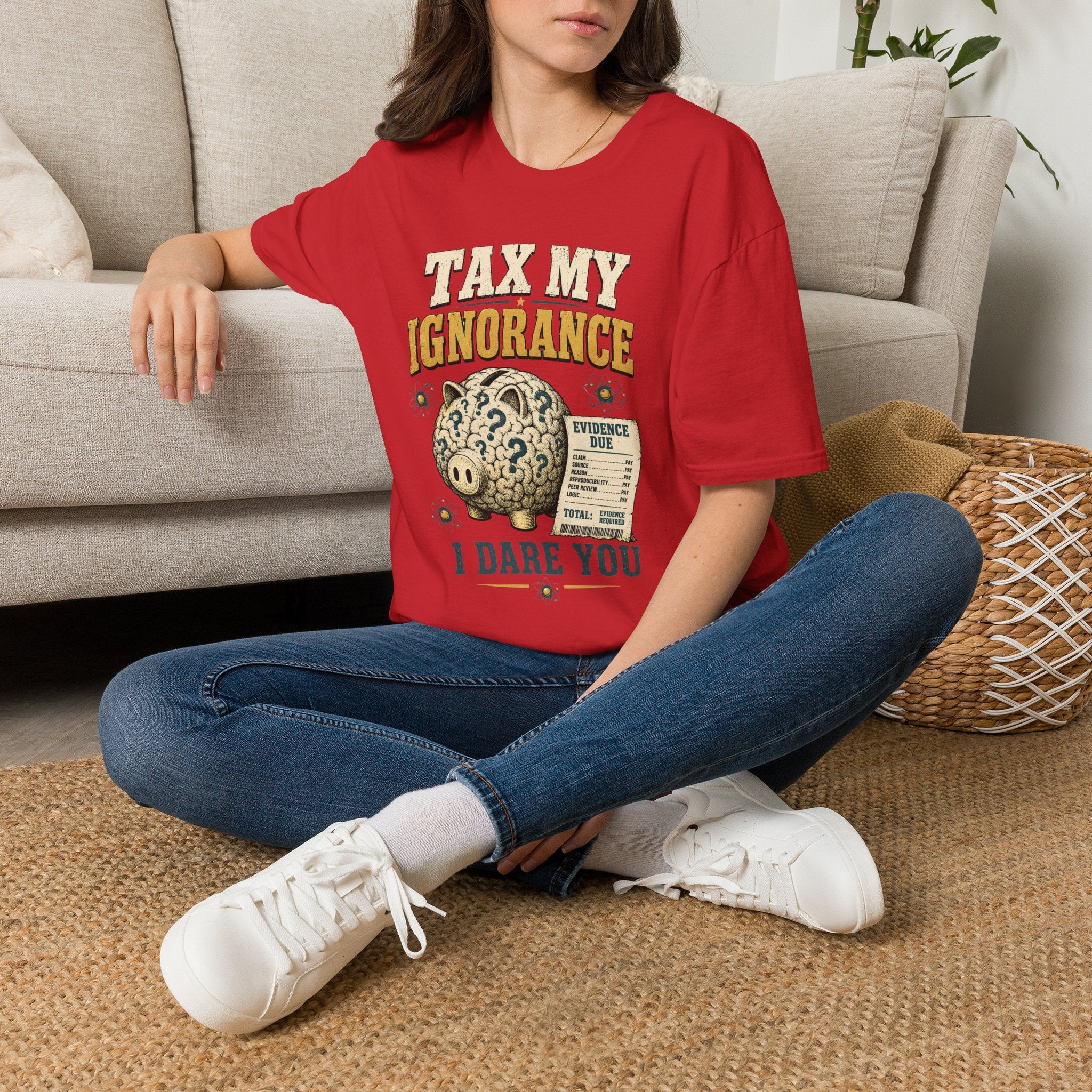 Tax My Ignorance T-Shirt – Funny Political Piggy Bank Design