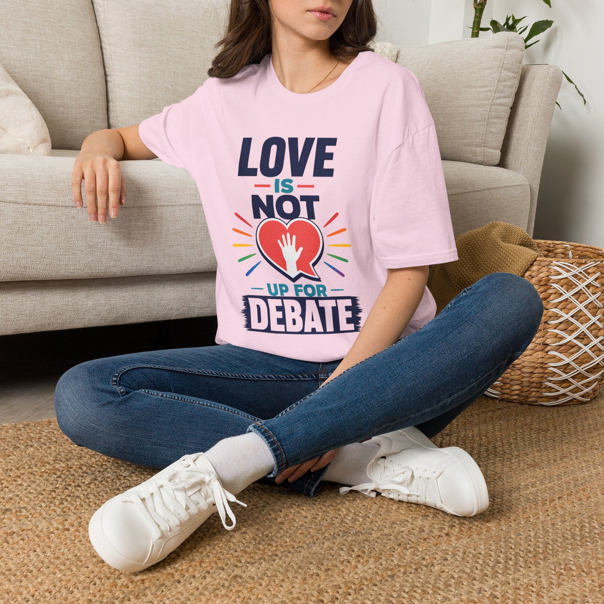 Love Is Not Up For Debate T-Shirt — Heart & Peace Equality Tee