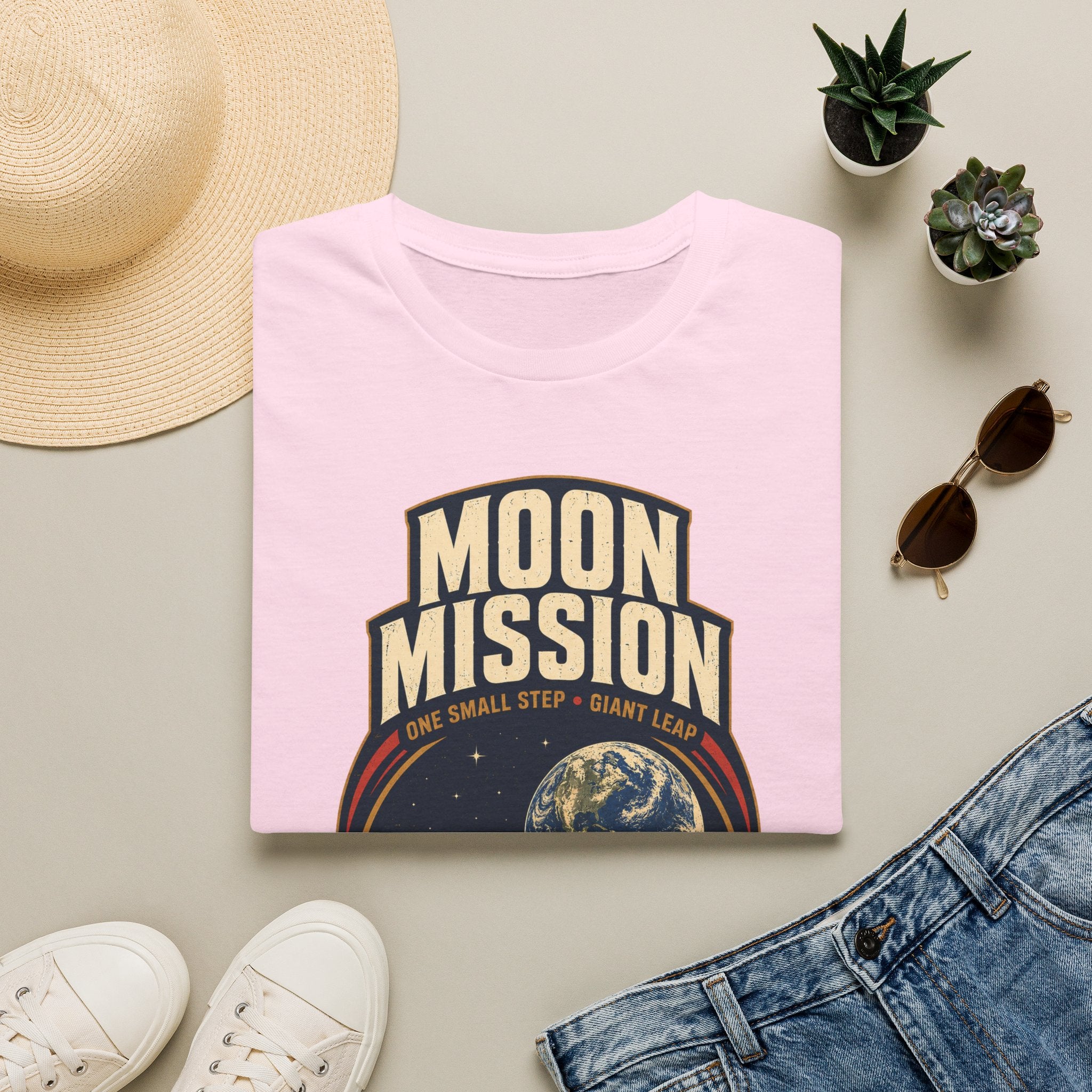 Moon Mission T‑Shirt — Retro Space Exploration Tee (“One Small Step, Giant Leap”)