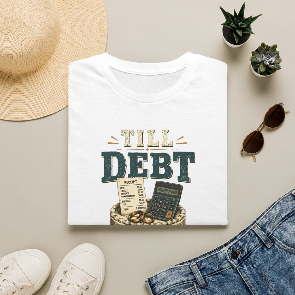 "Till Debt Do Us Part" Funny Debt & Finance Marriage Tee