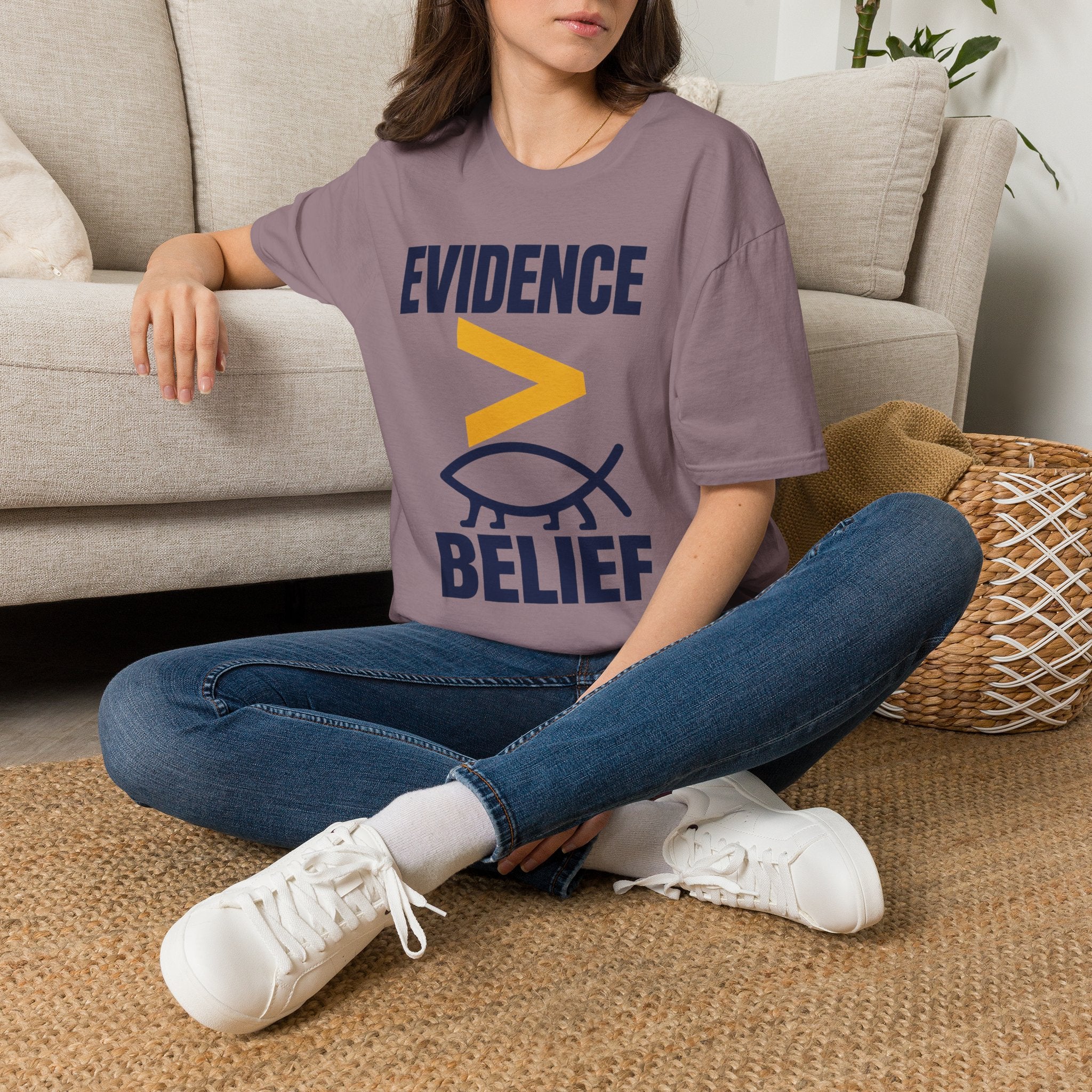 Evidence greater than belief T-Shirt