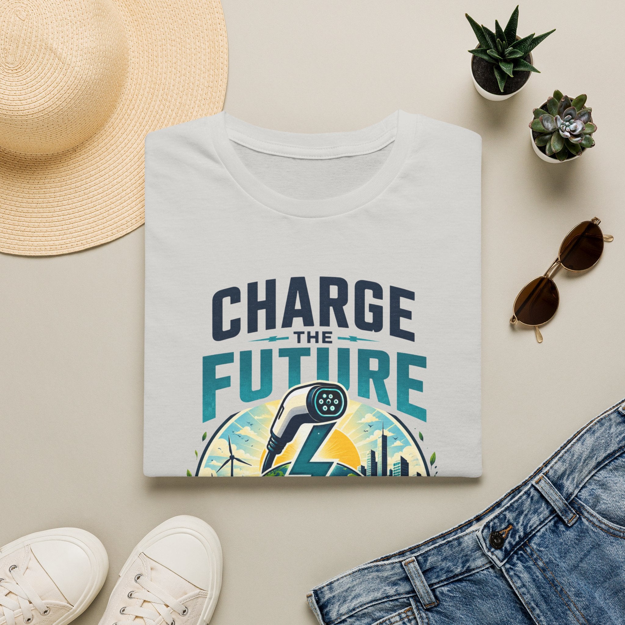 Charge the Future T-Shirt — Electric Vehicle EV Charging Graphic Tee