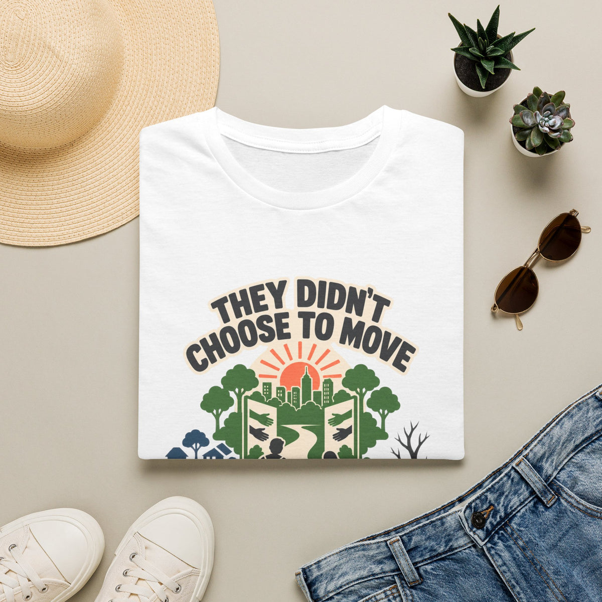 "They Didn't Choose to Move, The Climate Did" Environmental Awareness Tee