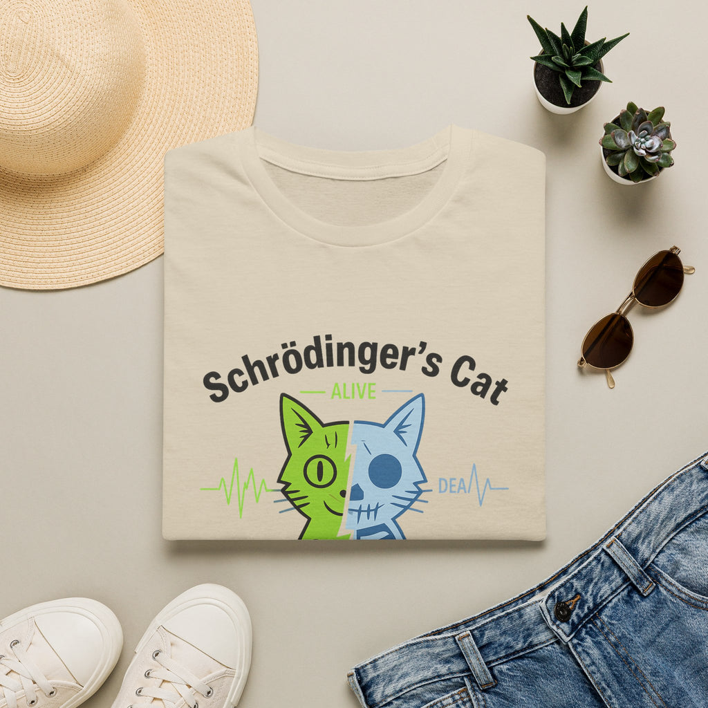 Schrödinger’s Cat T-Shirt — 'Both Alive and Dead' Quantum Science Funny Tee
