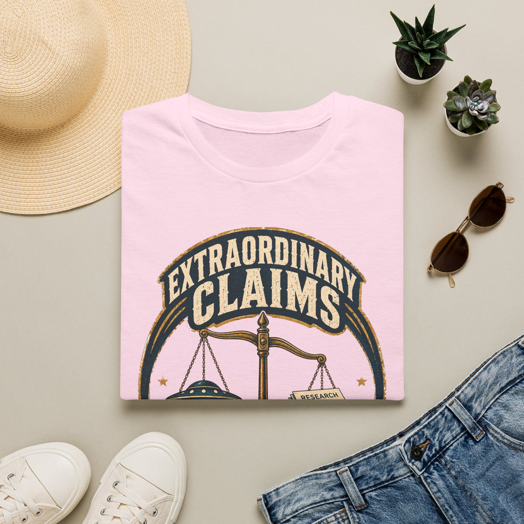 T-Shirt — "Extraordinary Claims Require Evidence" Vintage Science Skeptic Tee