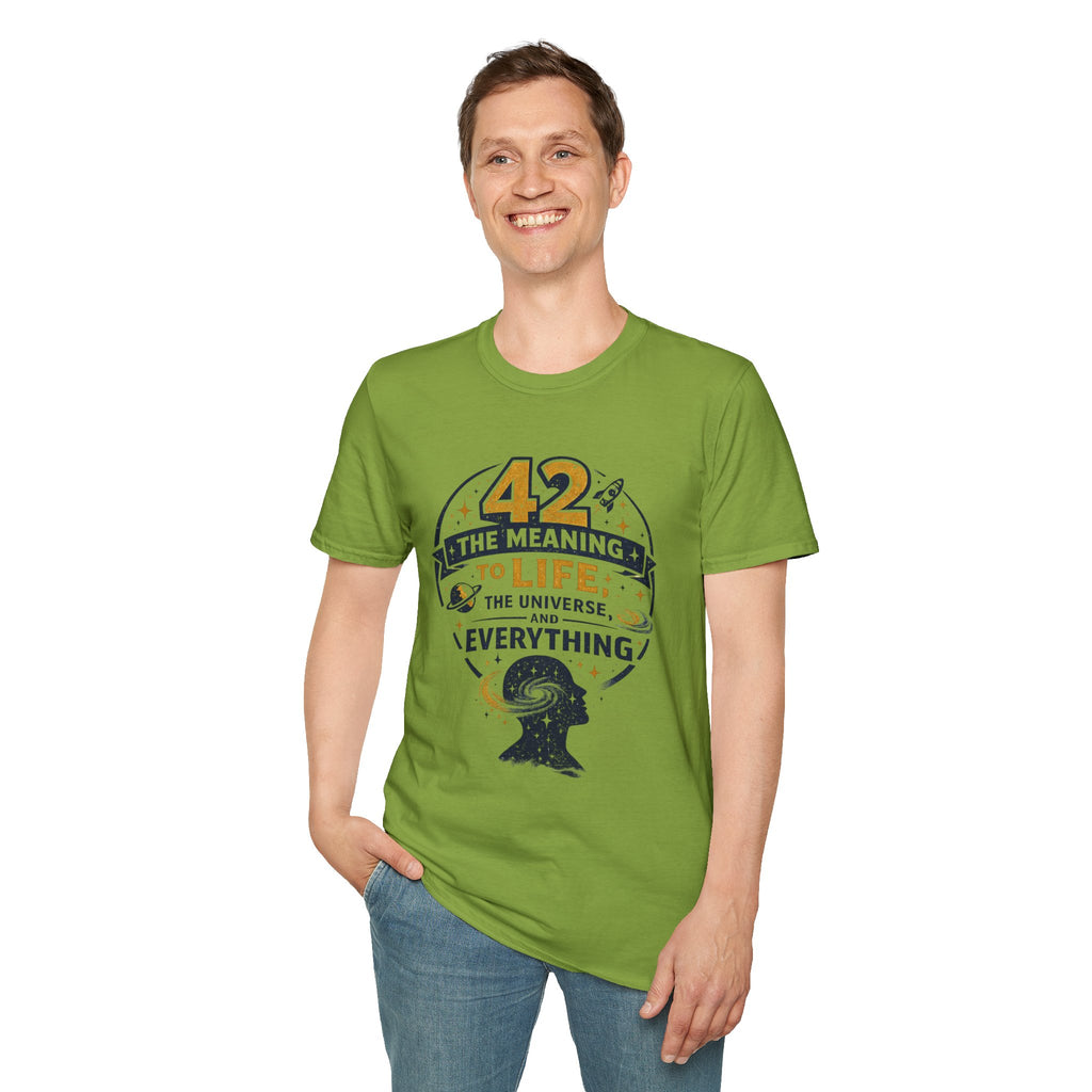 42 The Meaning To Life T-Shirt — Funny Hitchhiker’s Guide Galaxy Tee