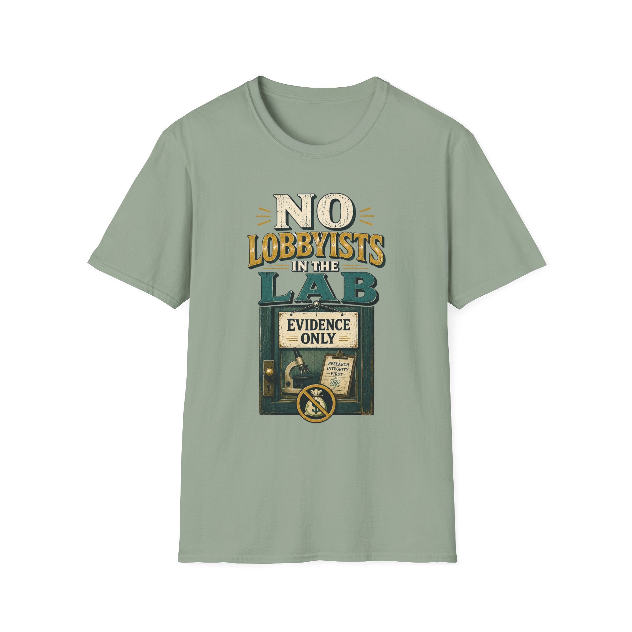 "No Lobbyists in the Lab" Vintage Science Tee