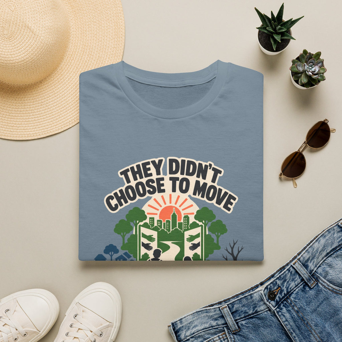 "They Didn't Choose to Move, The Climate Did" Environmental Awareness Tee