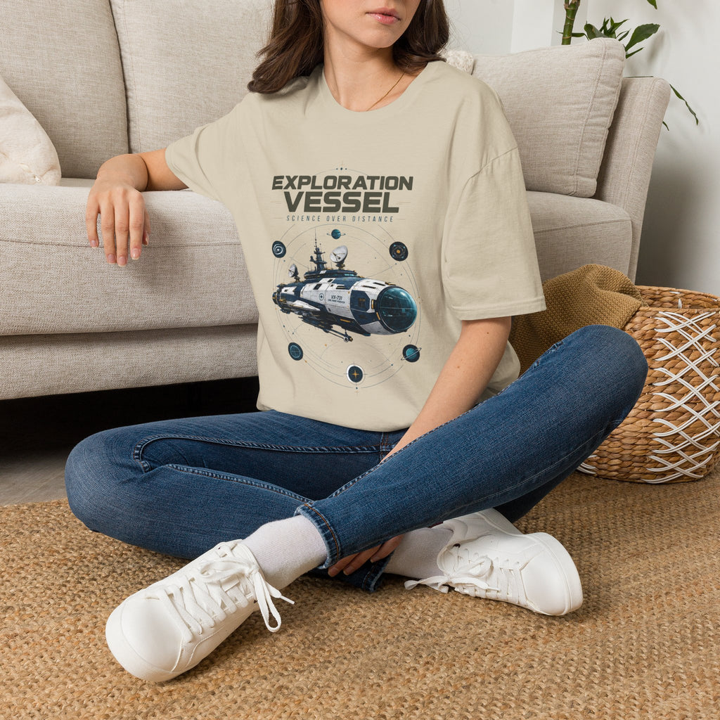 Exploration Vessel T-Shirt — Science Over Distance Space Graphic Tee