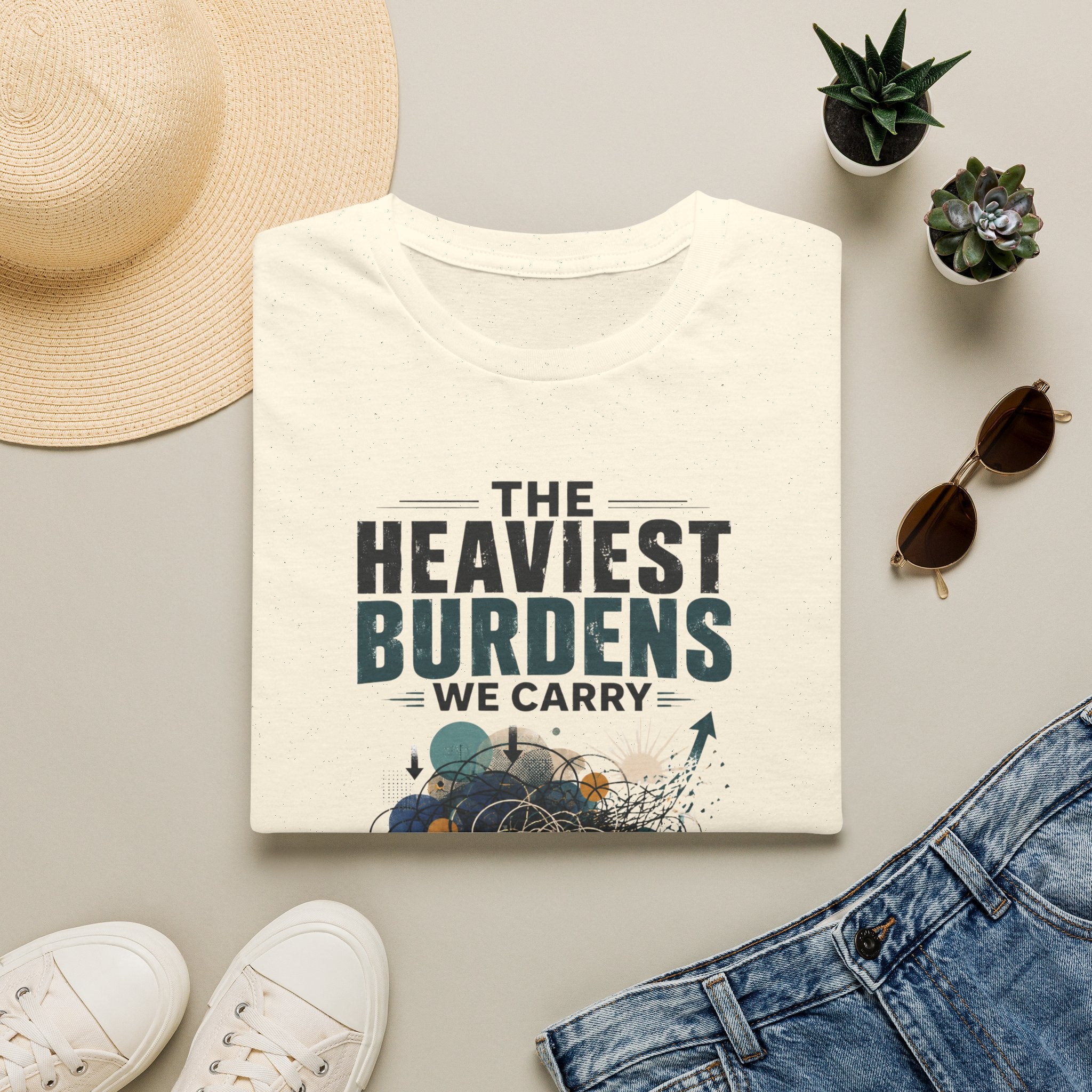 T-Shirt — “The Heaviest Burdens We Carry” Mental Health Awareness Tee